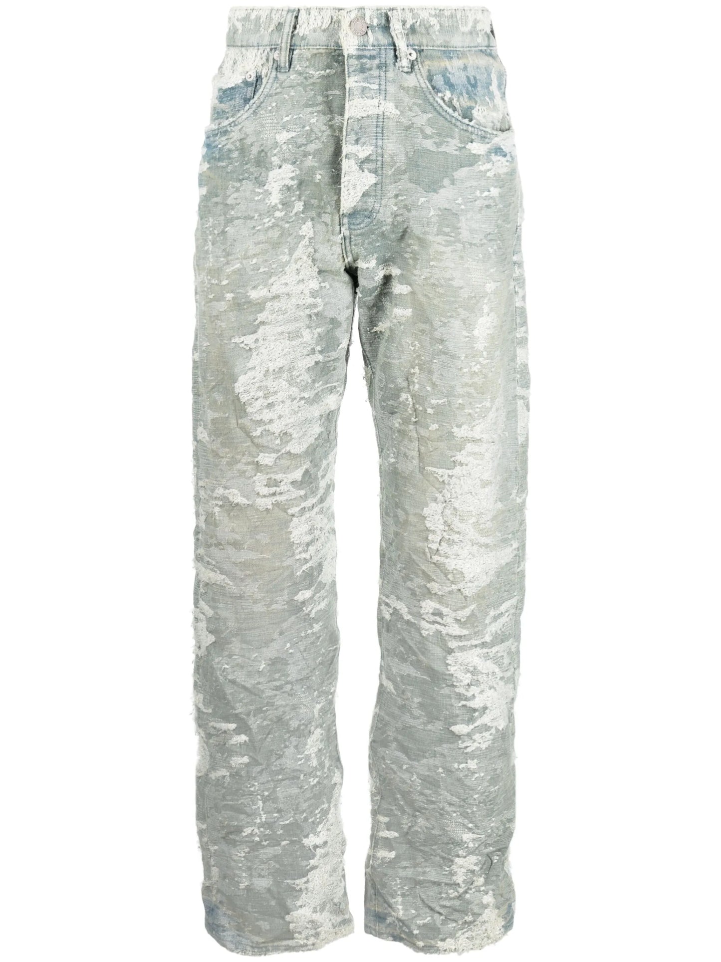 mid-rise straight-leg jeans