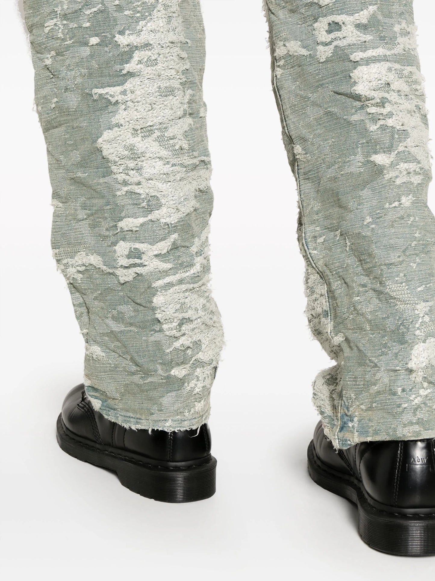 mid-rise straight-leg jeans