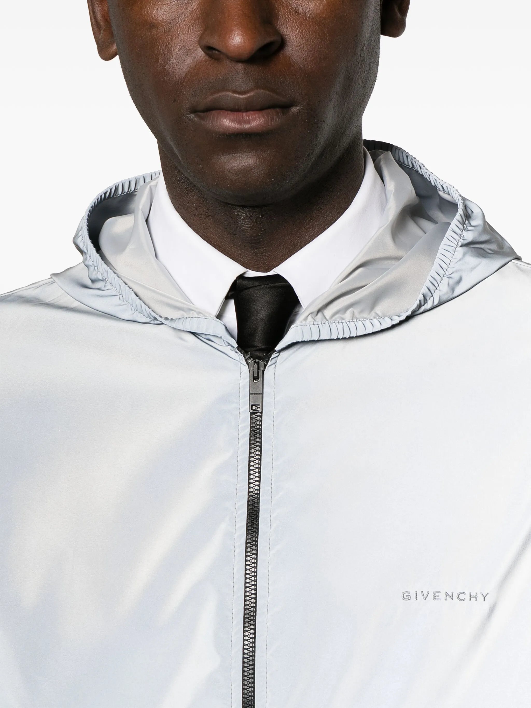 reflective hooded windbreaker