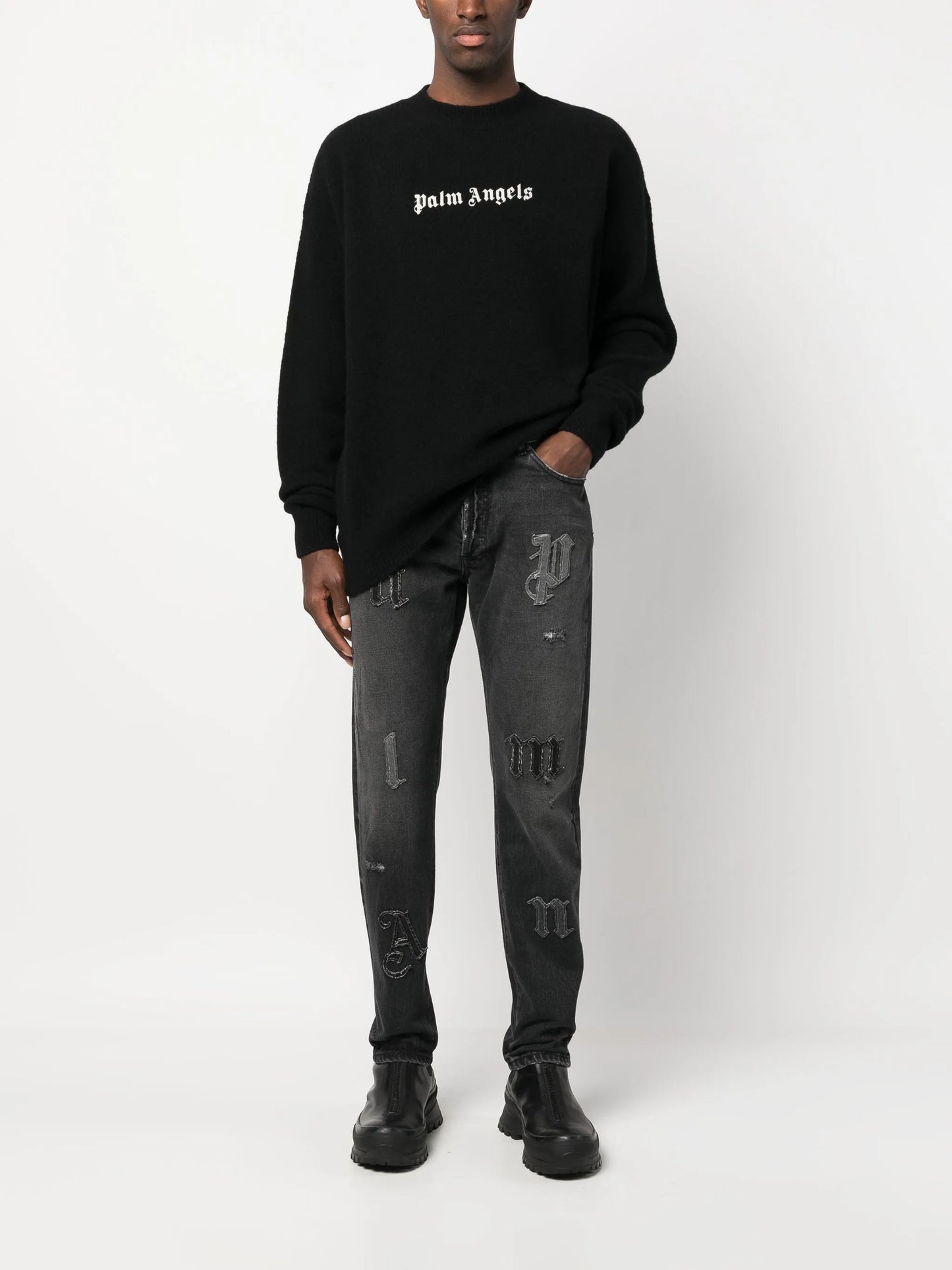 logo-embroidered jumper