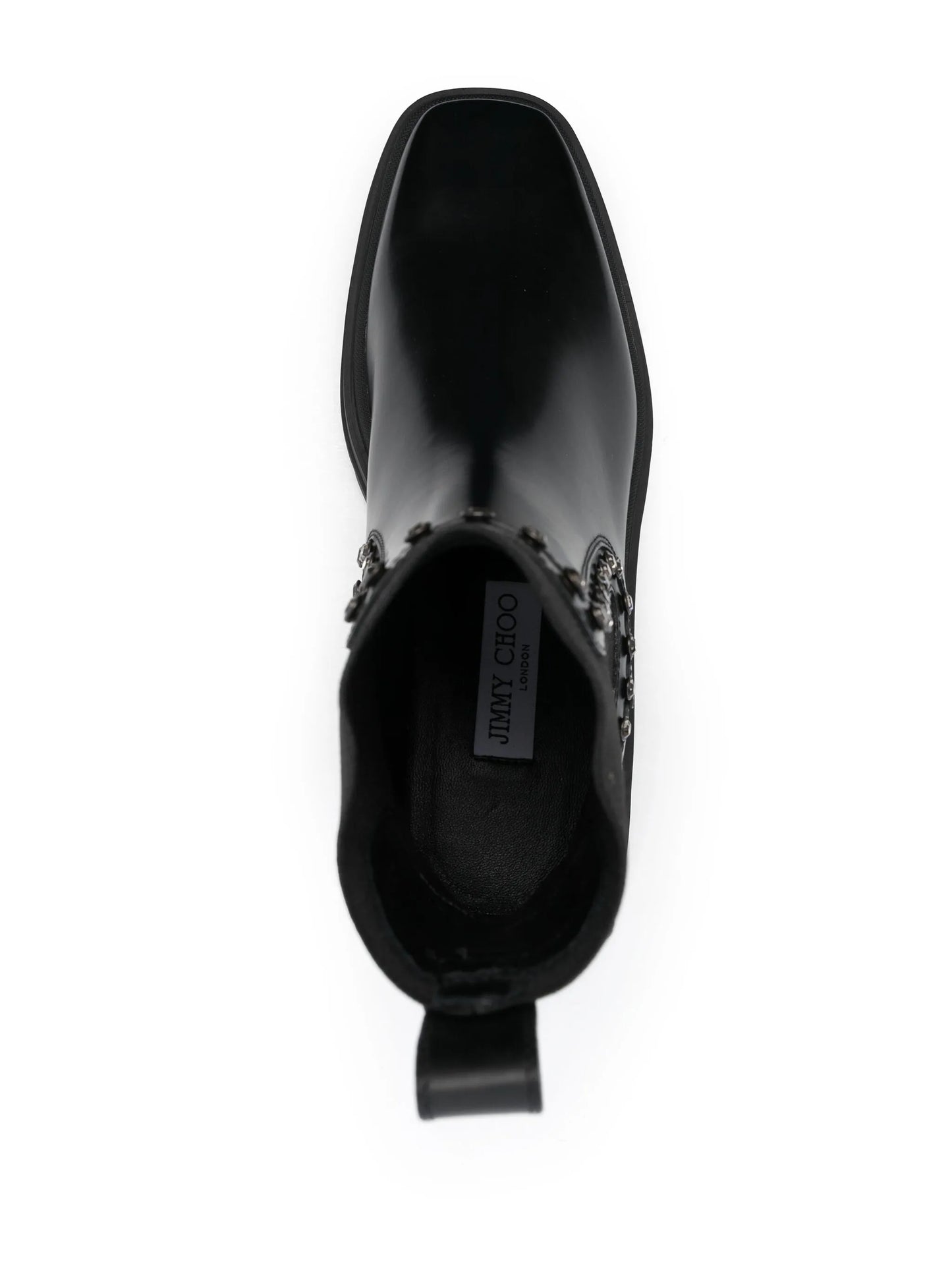 Veronique crystal-embellished leather boots