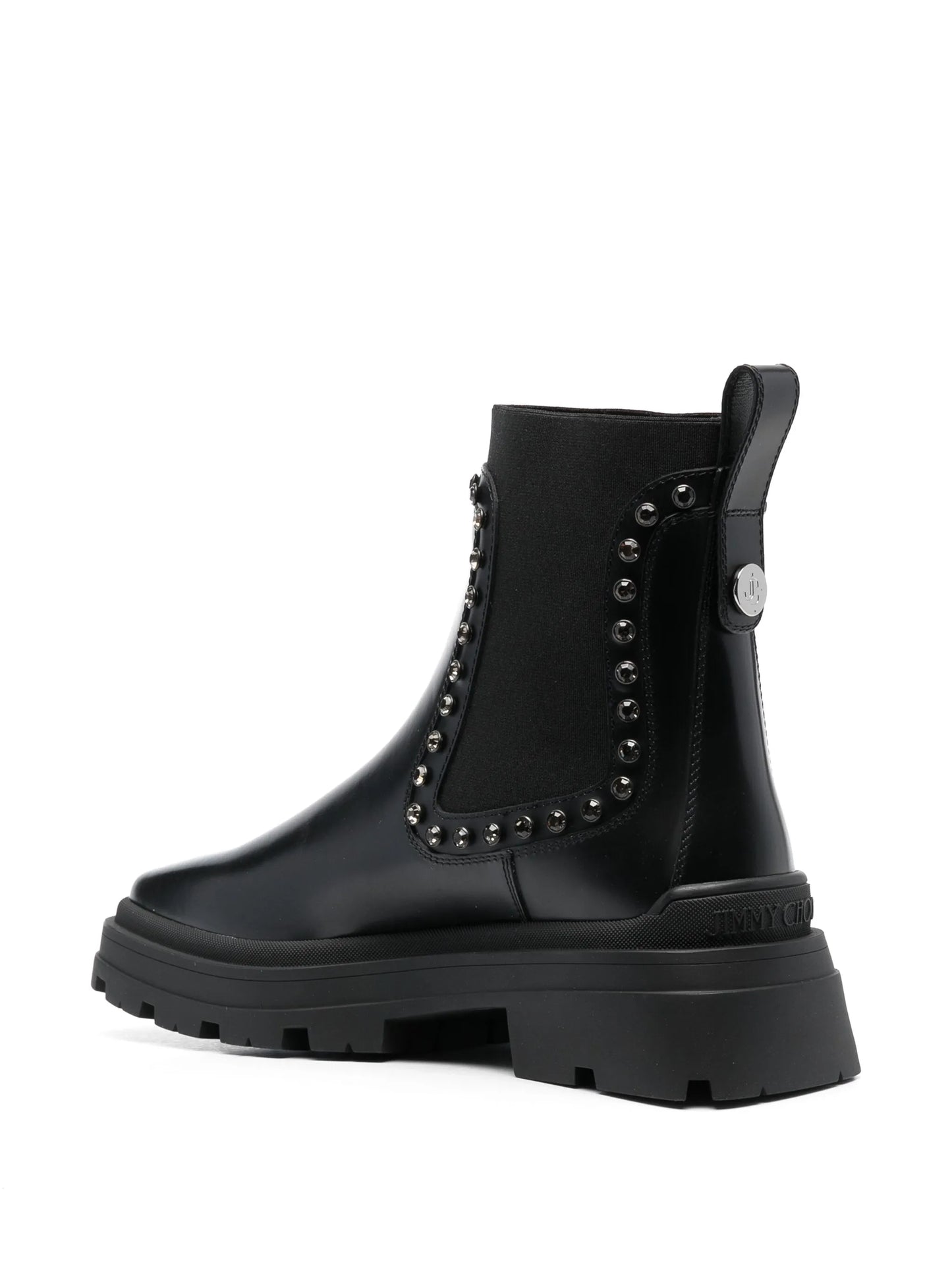 Veronique crystal-embellished leather boots
