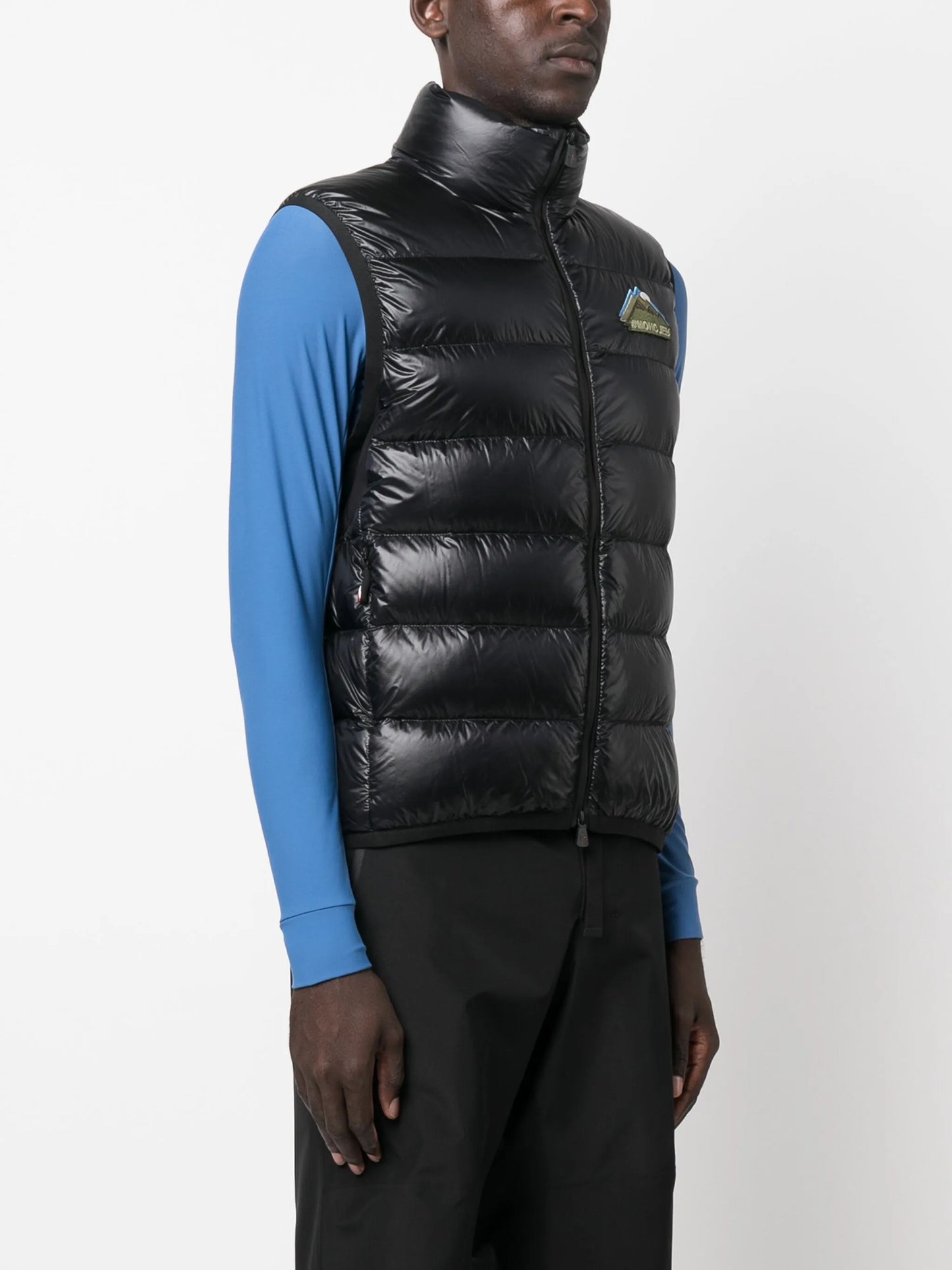 logo-patch jersey-down gilet