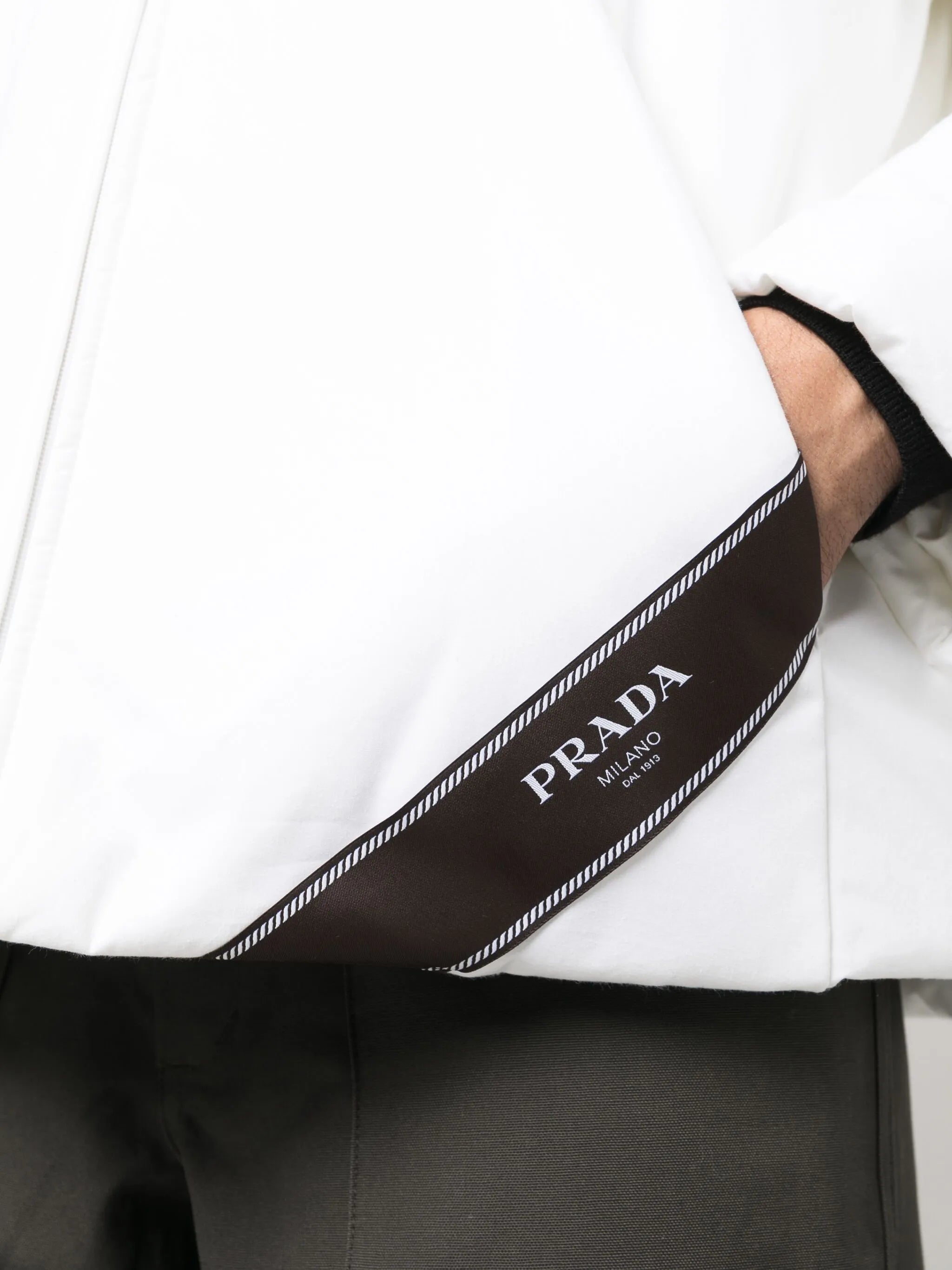 logo-print hooded down jacket