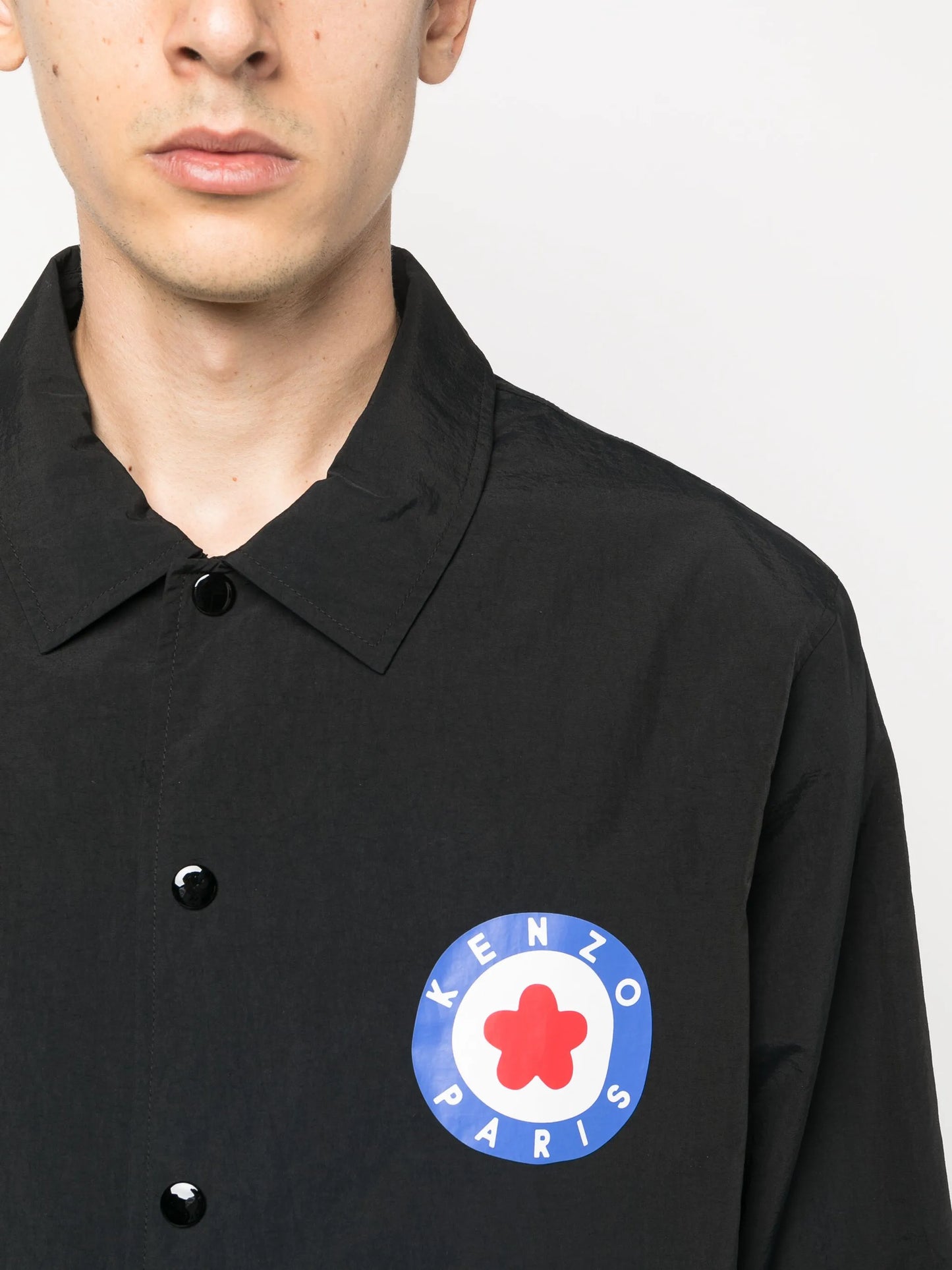 Target logo-stamp shirt jacket