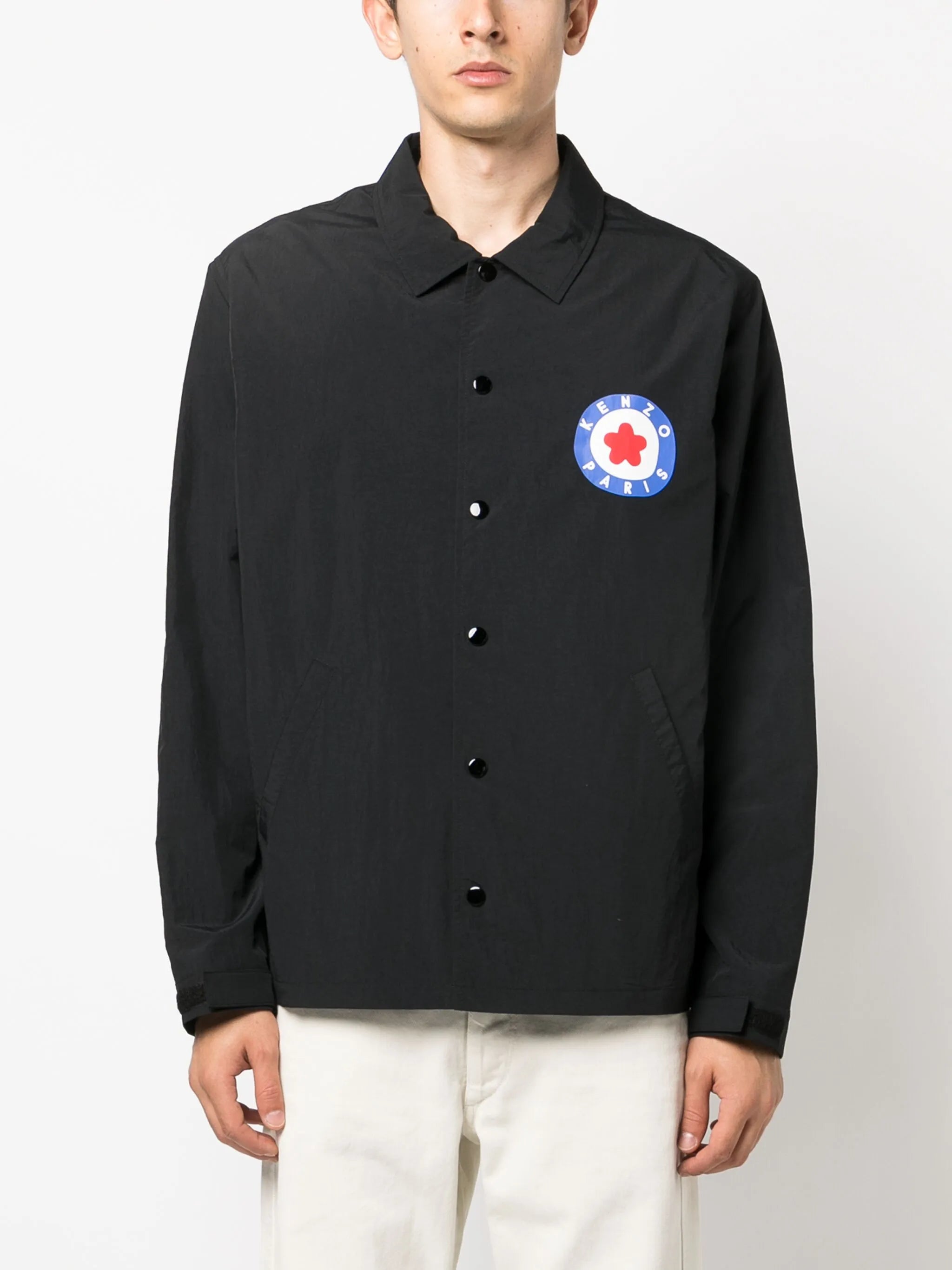 Target logo-stamp shirt jacket