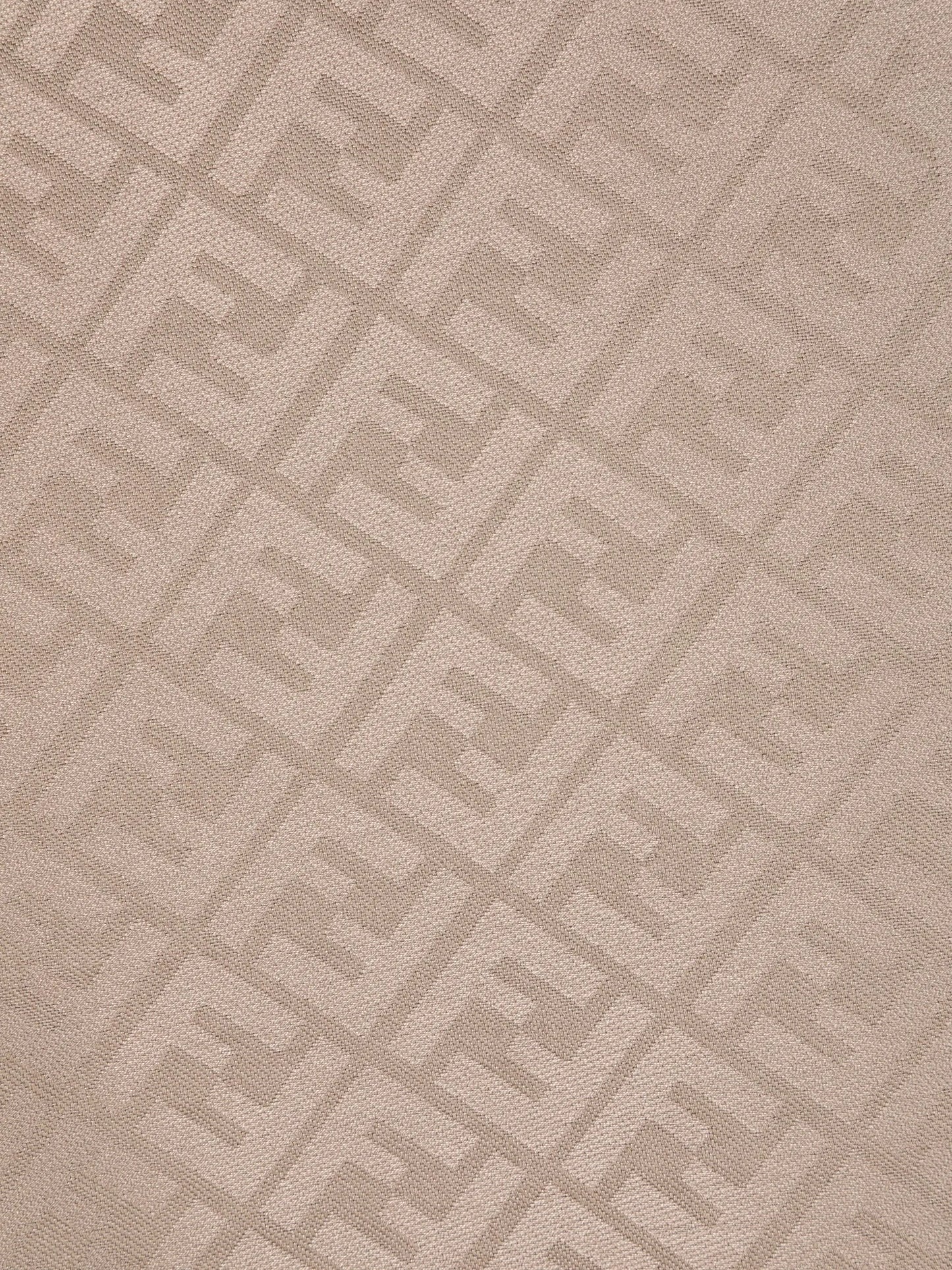 monogram-pattern frayed-hem scarf