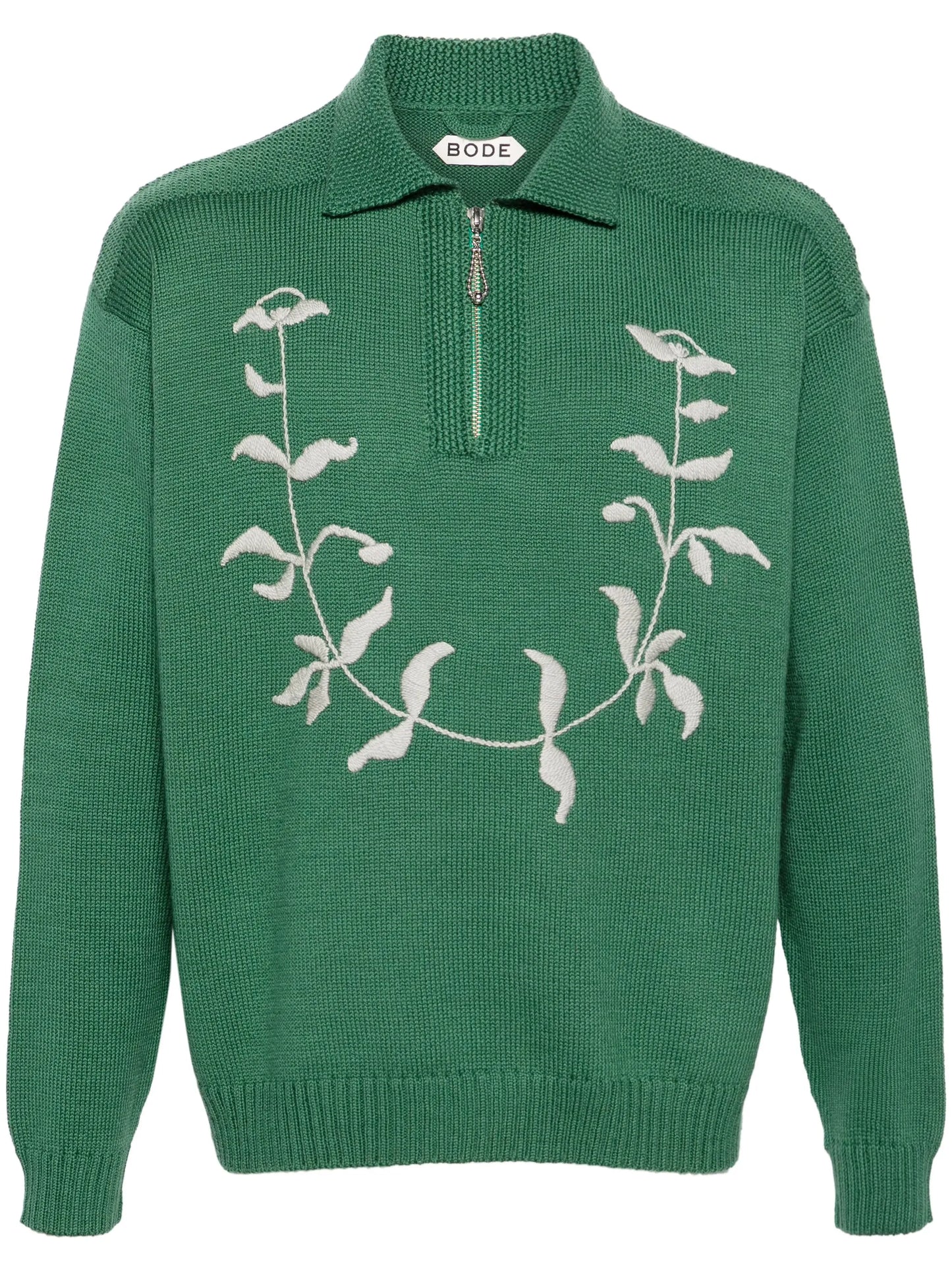 Floret wool polo jumper