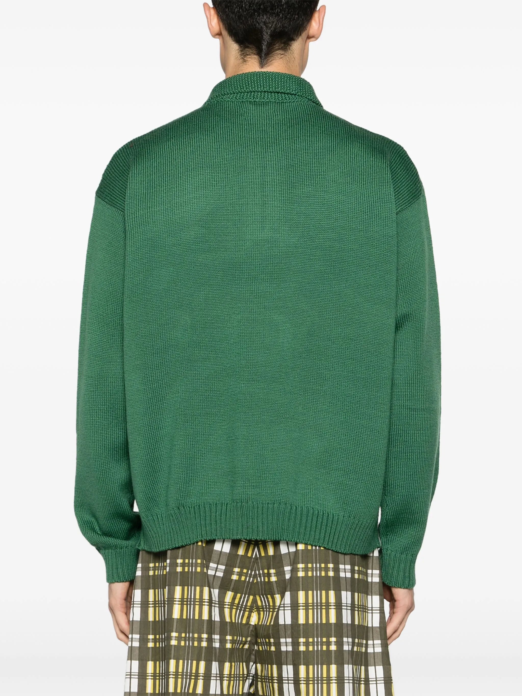 Floret wool polo jumper
