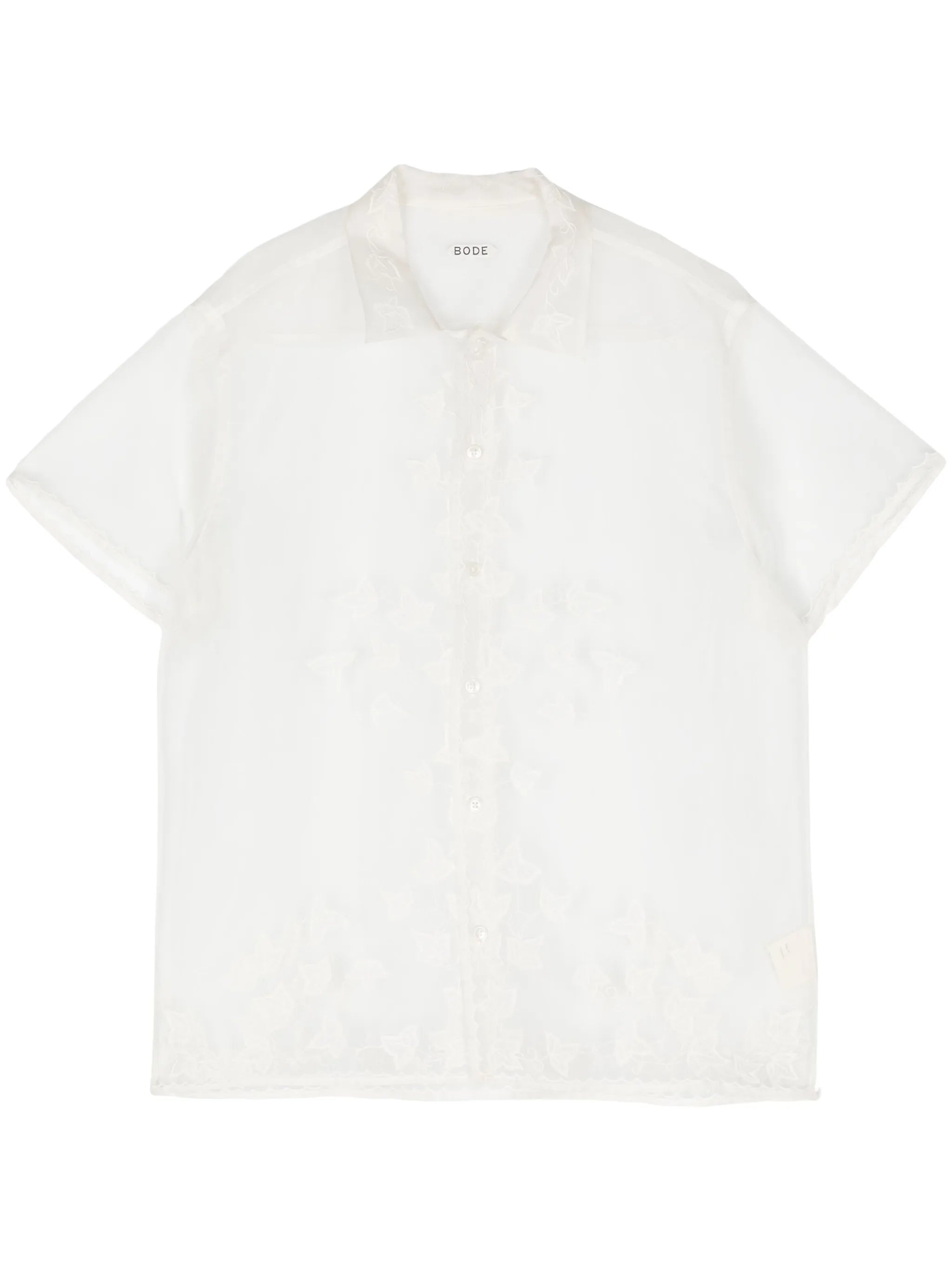Ivy embroidered sheer shirt
