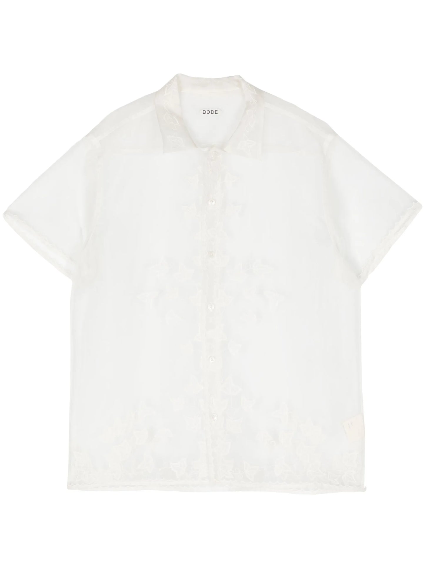 Ivy embroidered sheer shirt