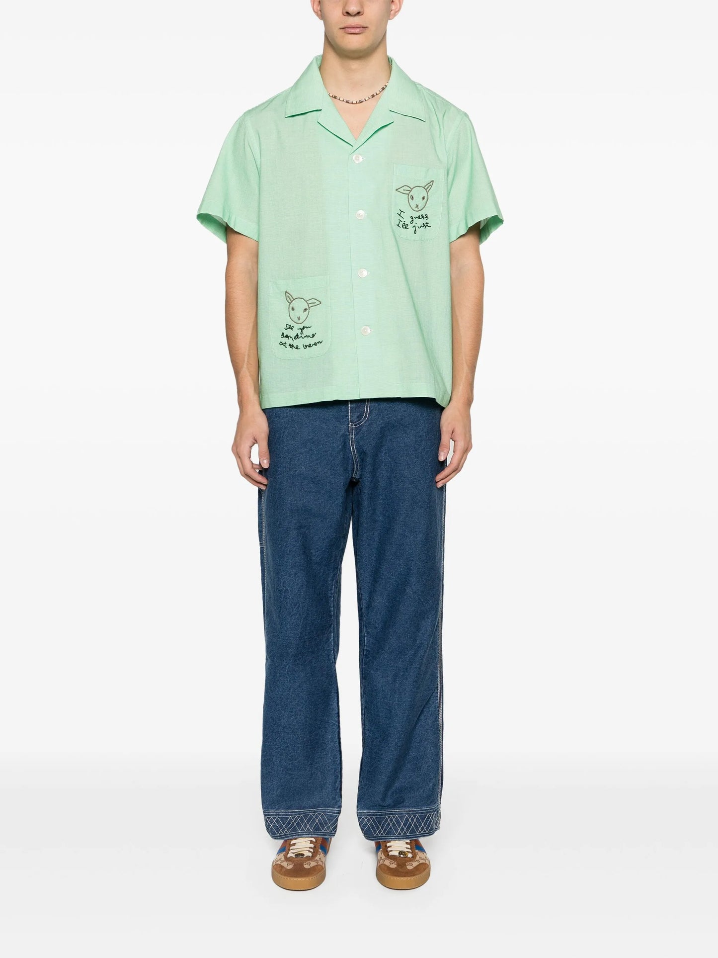See You at the Barn checked shirt