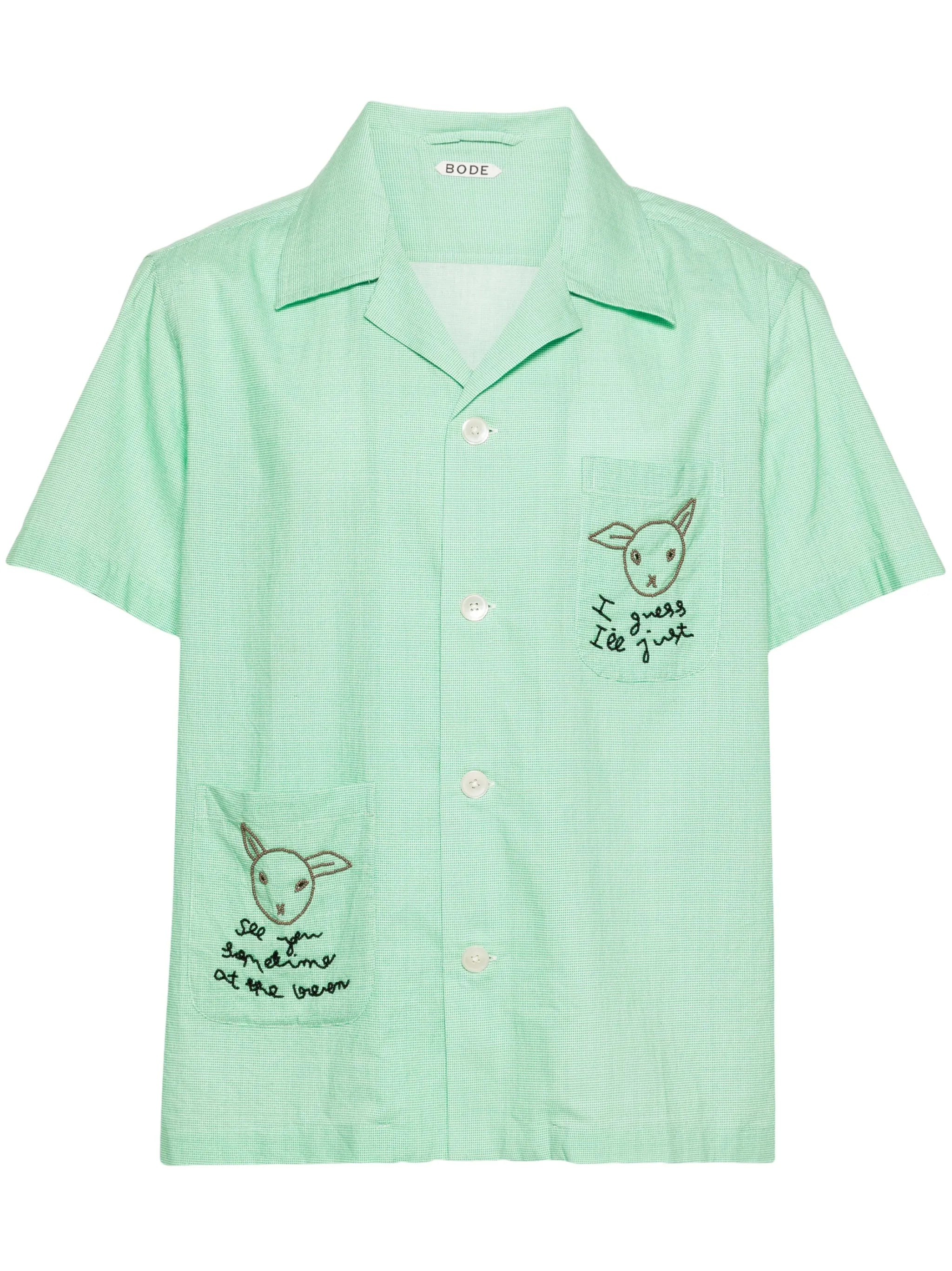 See You at the Barn checked shirt