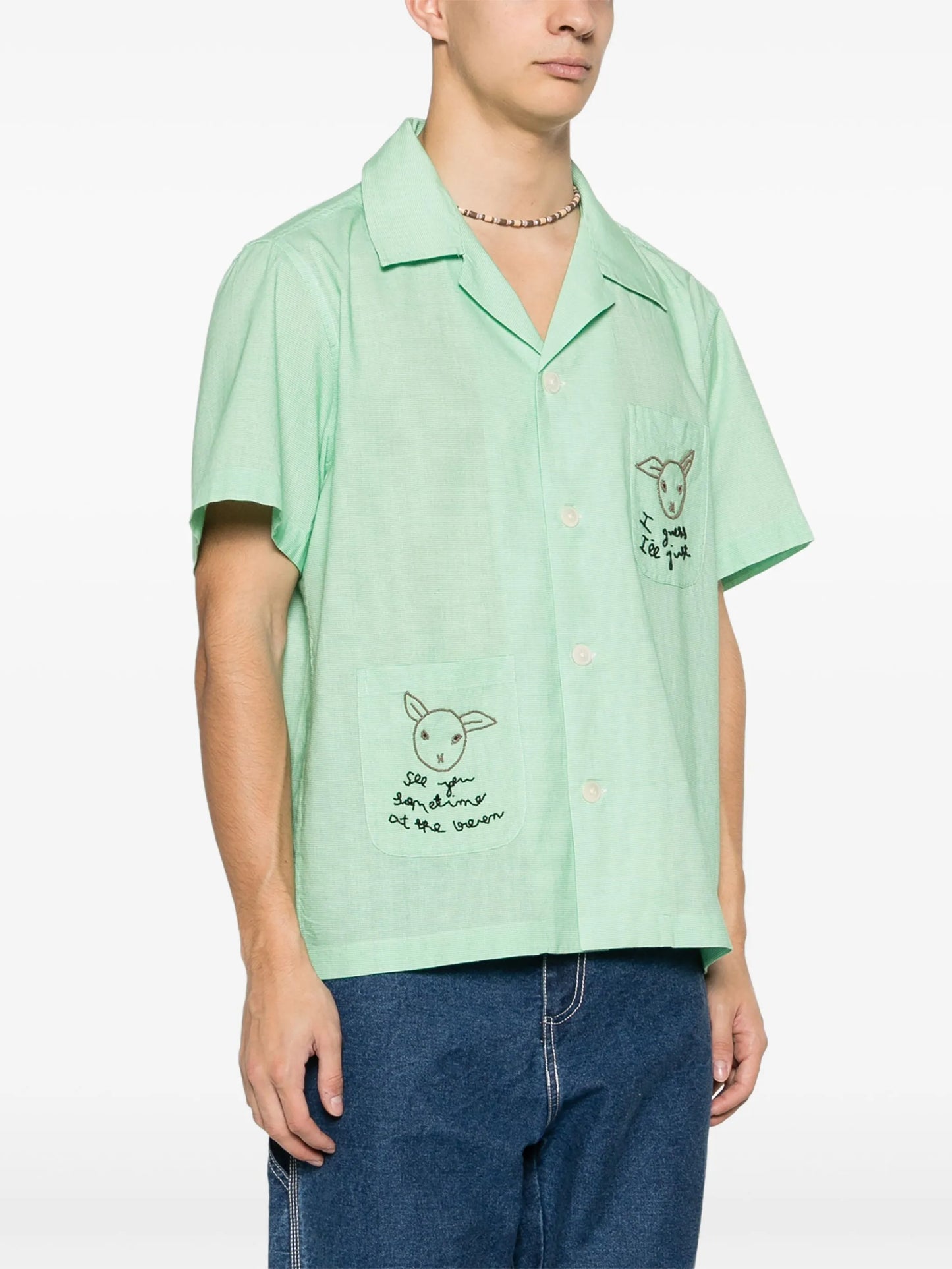 See You at the Barn checked shirt