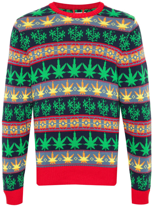 Marin patterned-jacquard jumper