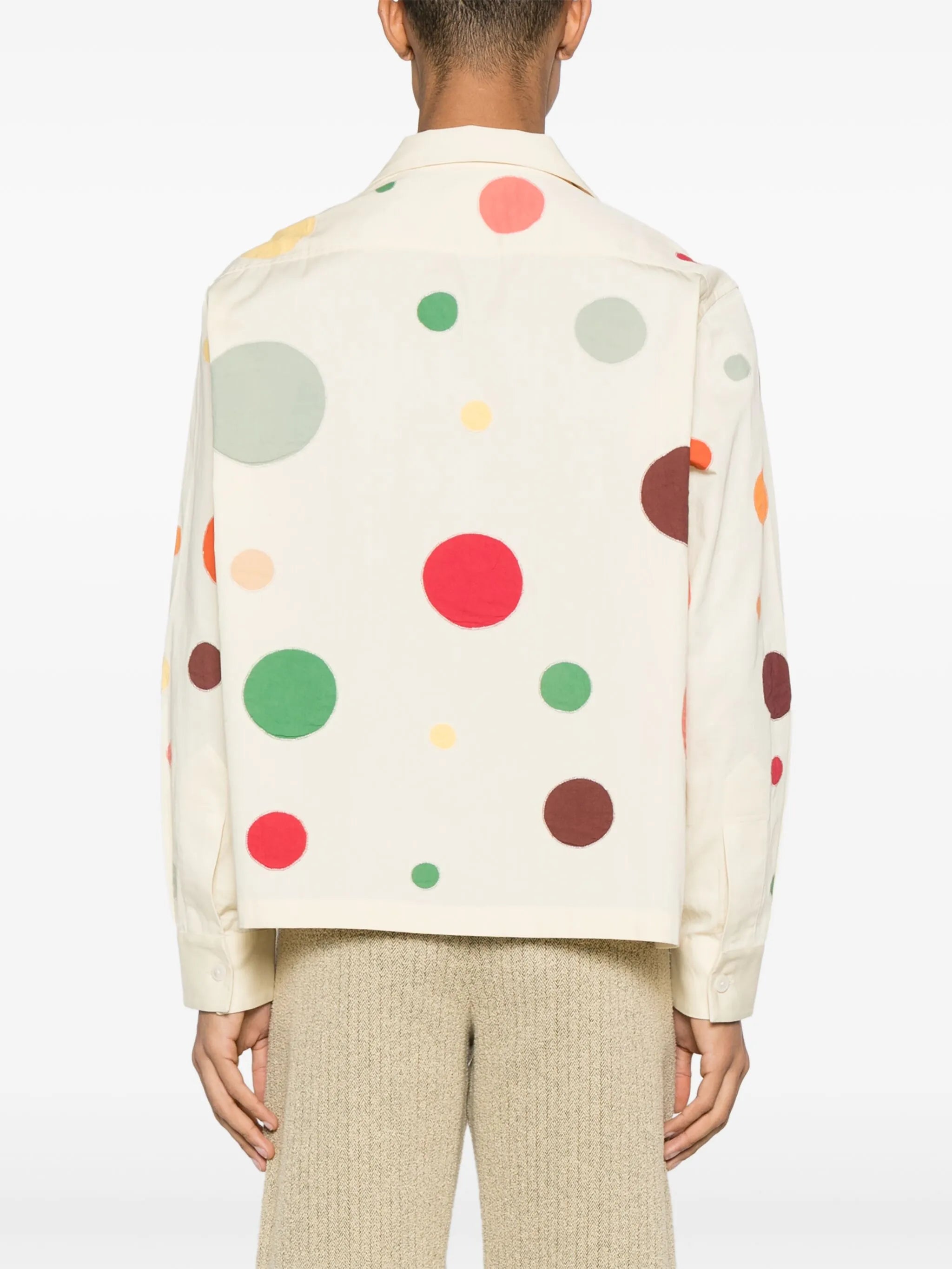 Dotted Appliqué cotton shirt