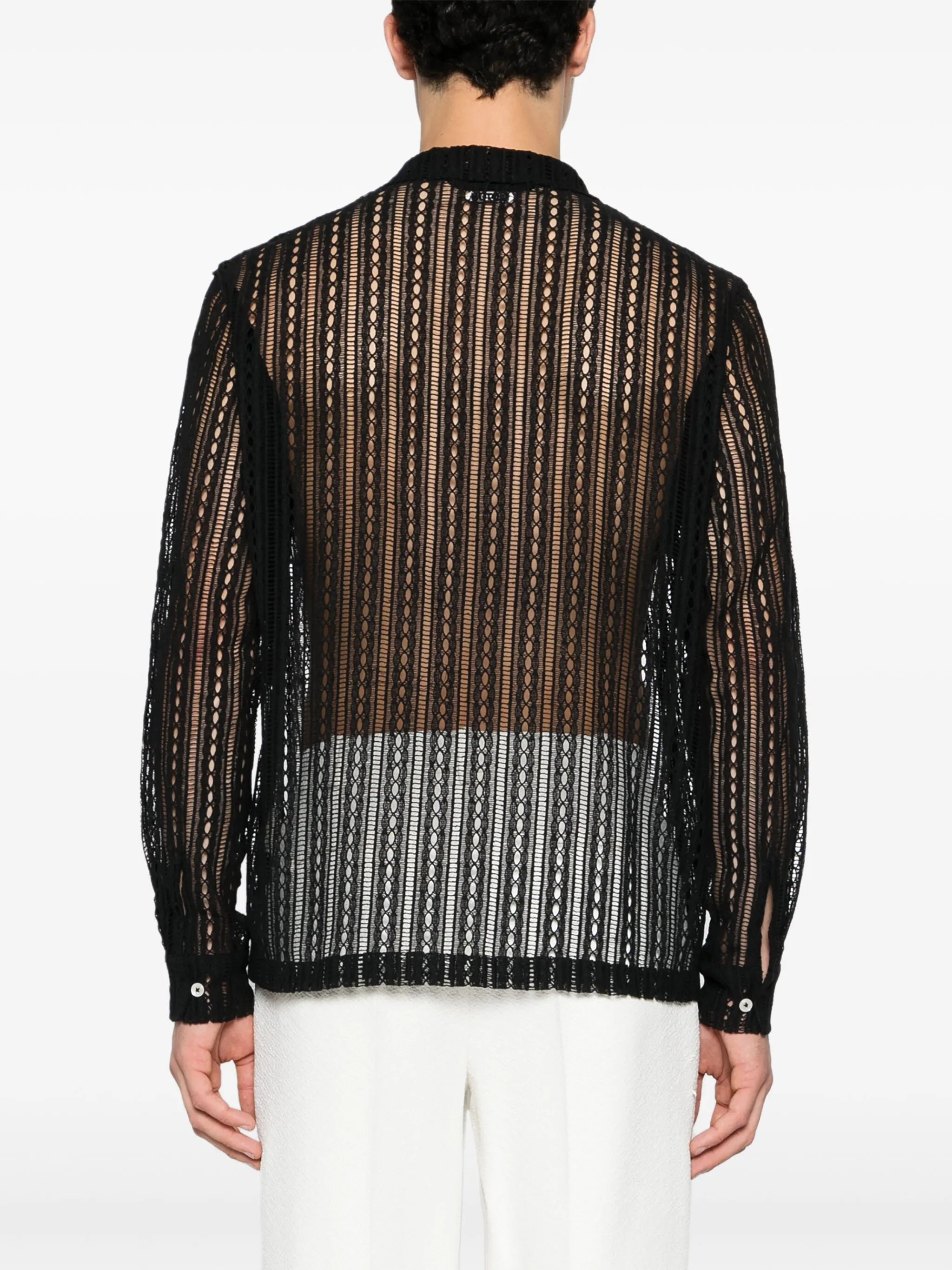 Meandering Lace cotton shirt