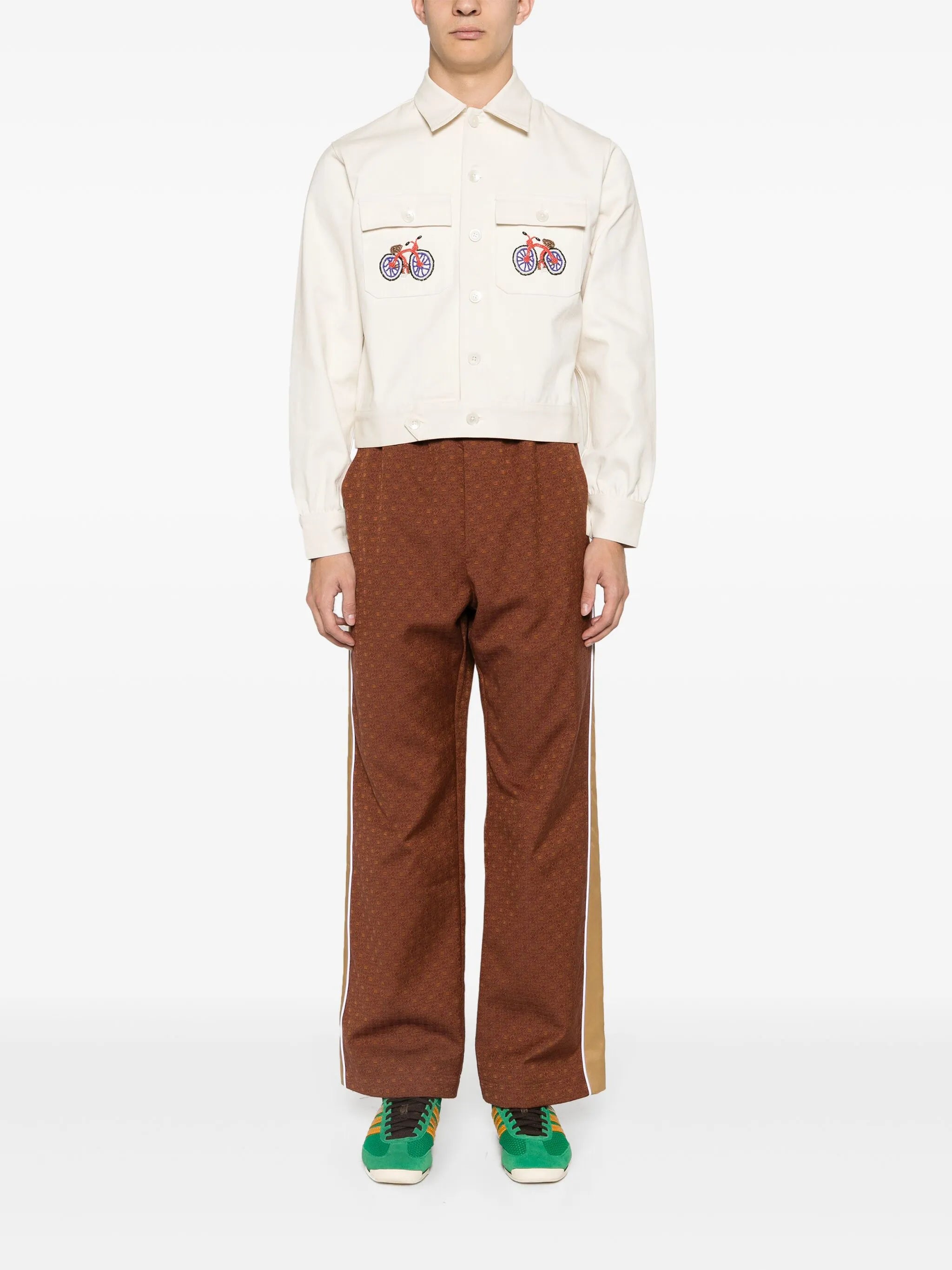 Bicycle beaded-details shirt jacket