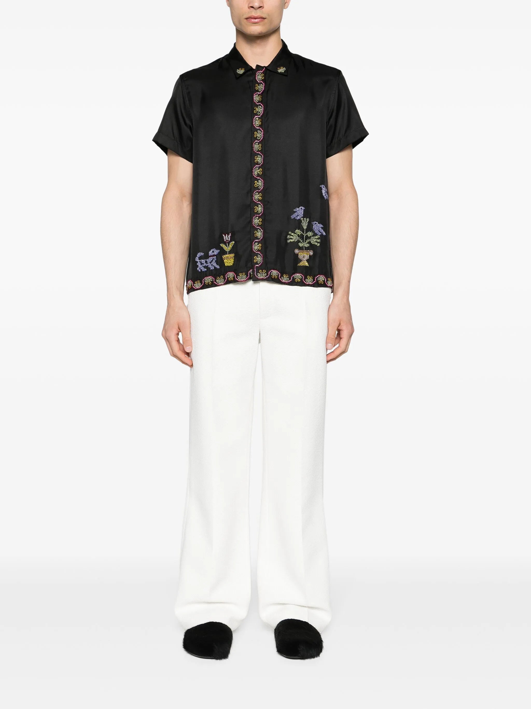 Garden Sampler silk shirt