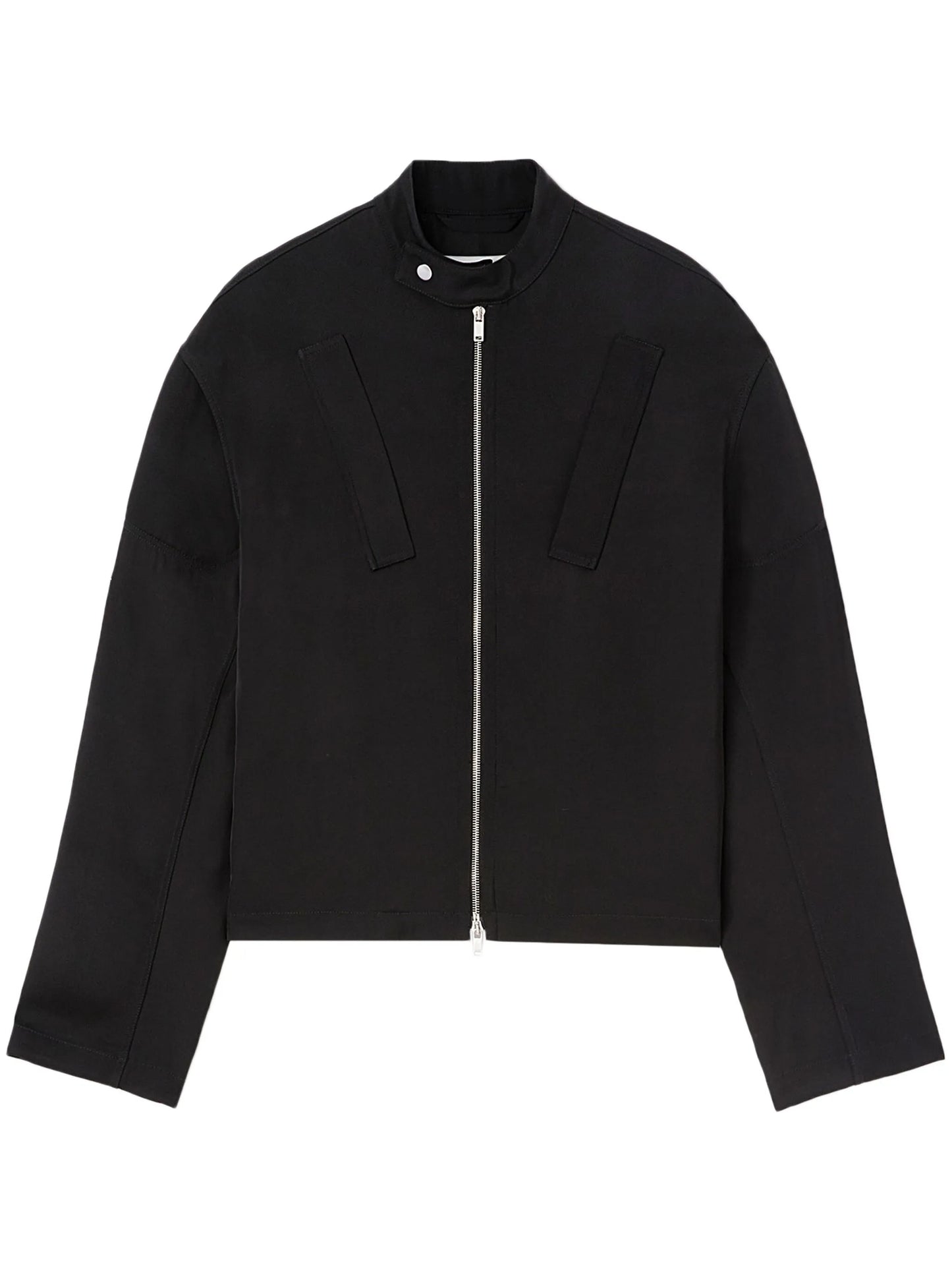 zip-up biker jacket