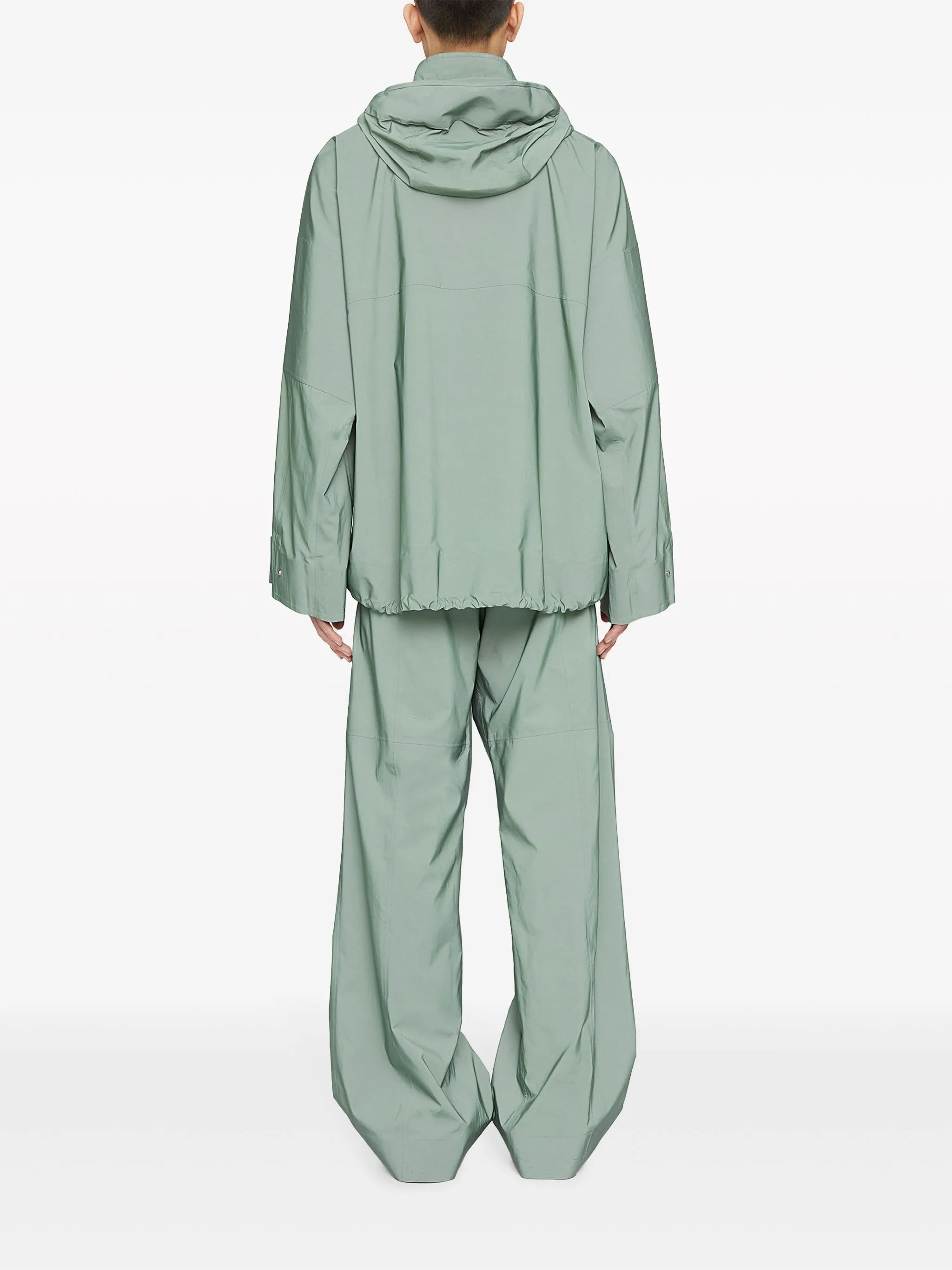 wide-sleeves hooded lightweight jacket