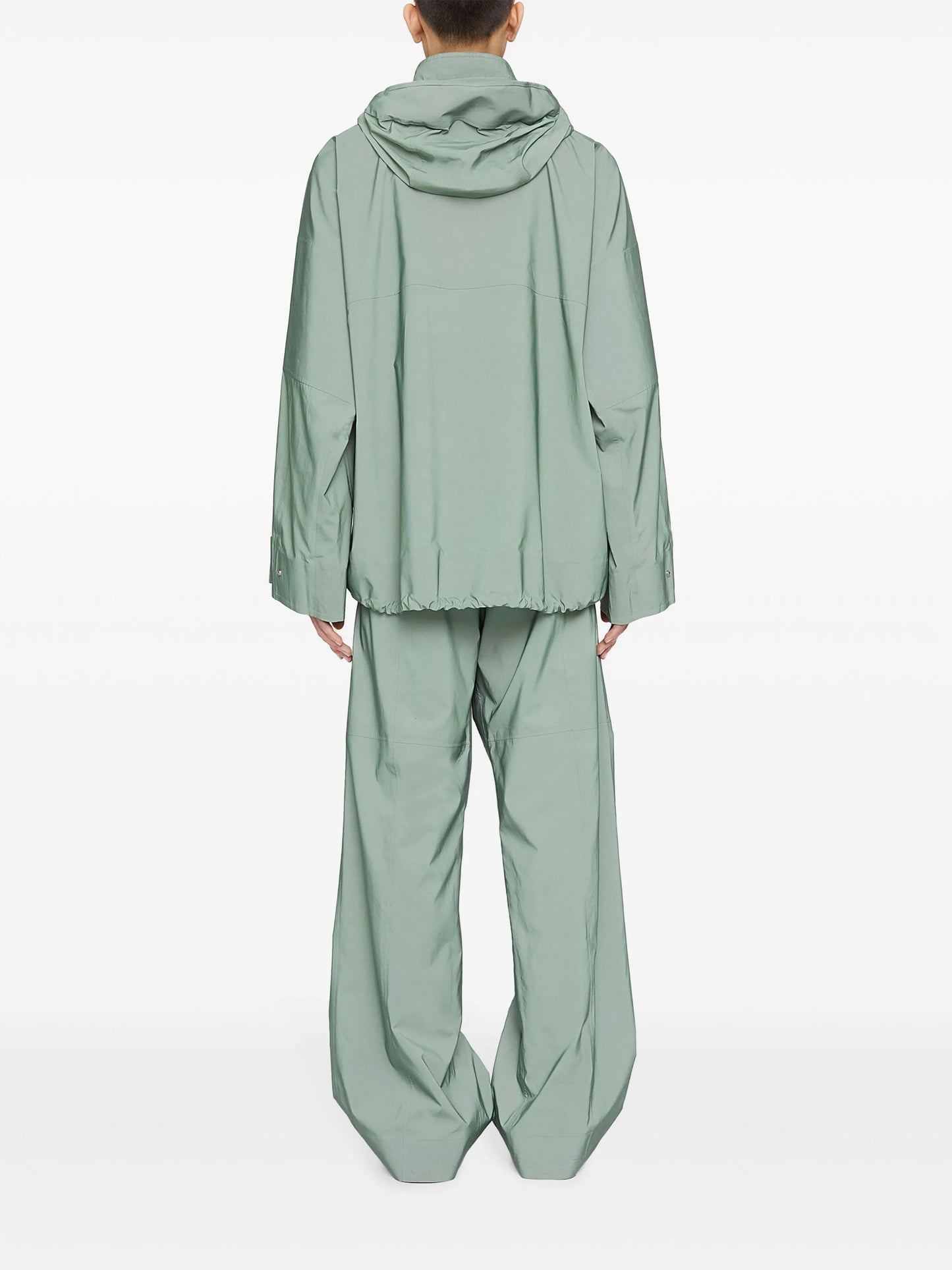 wide-sleeves hooded lightweight jacket