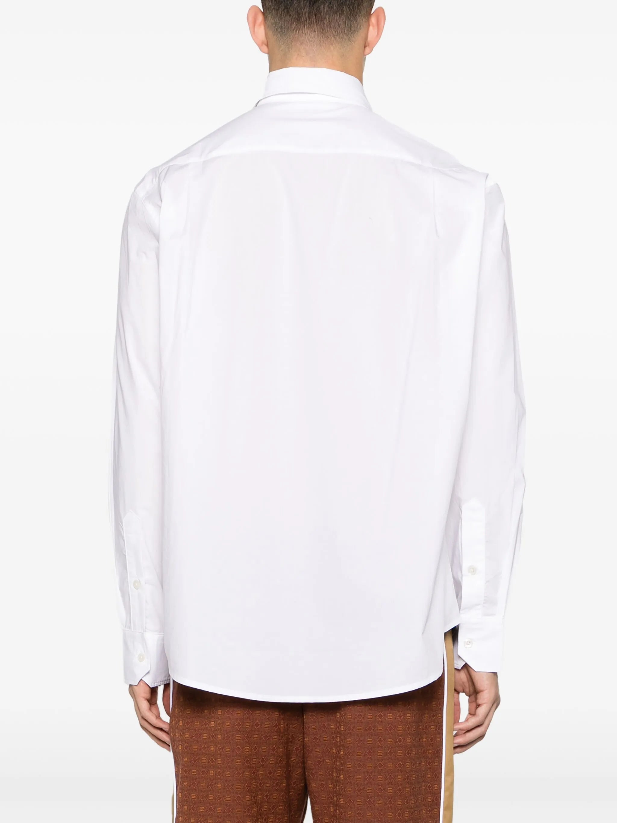 logo-embroidered poplin shirt