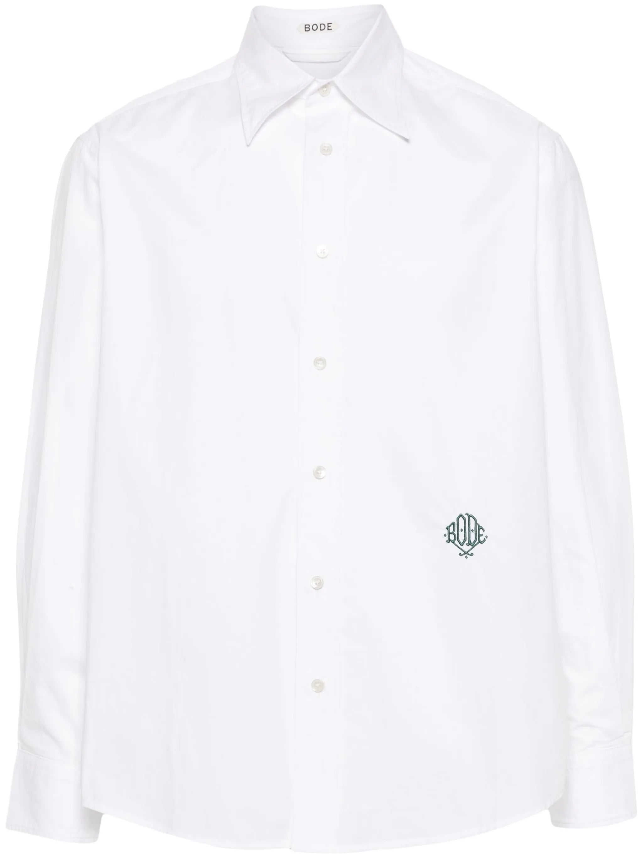 logo-embroidered poplin shirt
