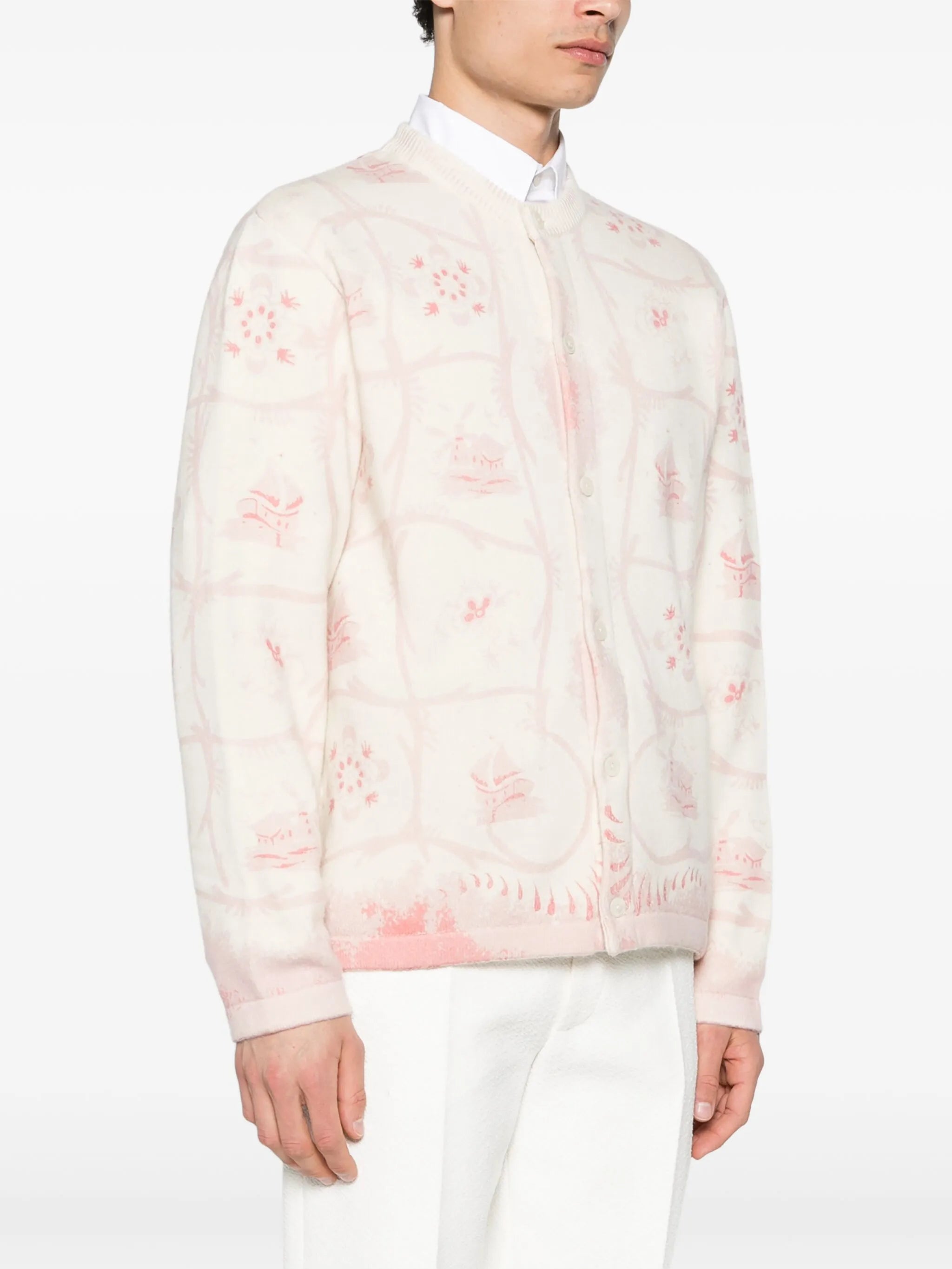 Printed Mill cashmere cardigan