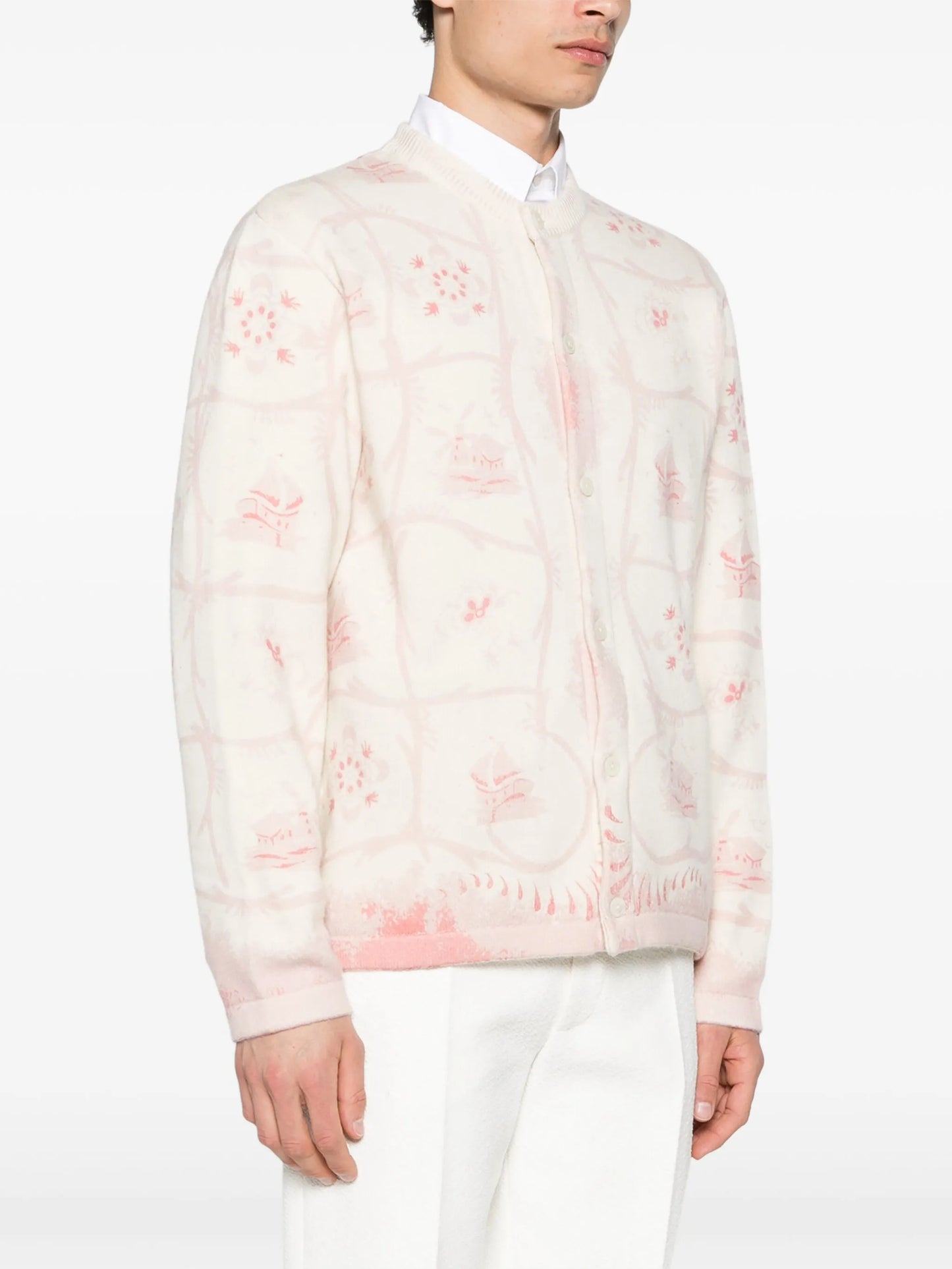 Printed Mill cashmere cardigan