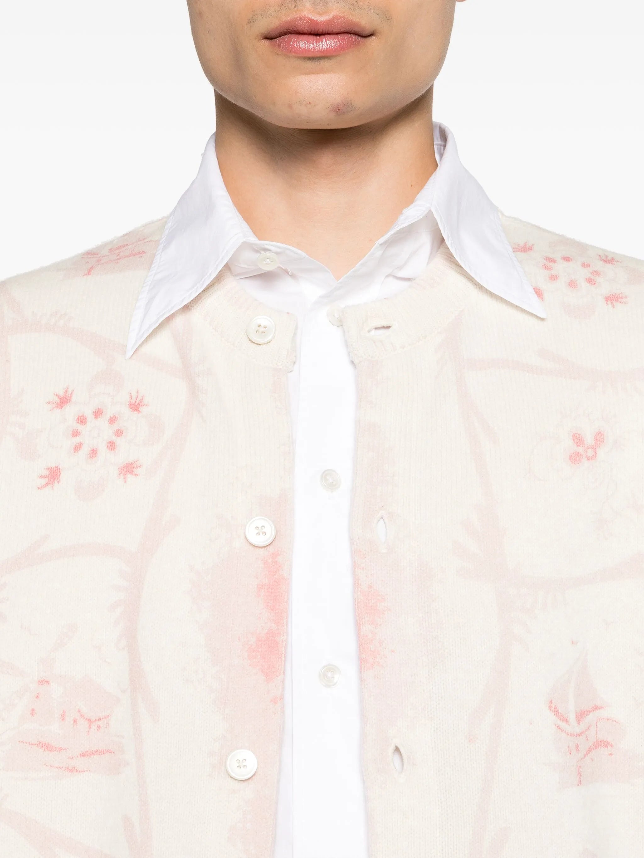 Printed Mill cashmere cardigan