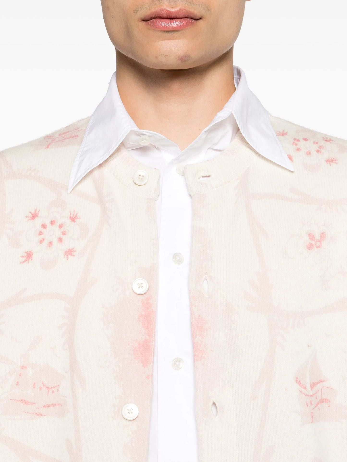 Printed Mill cashmere cardigan