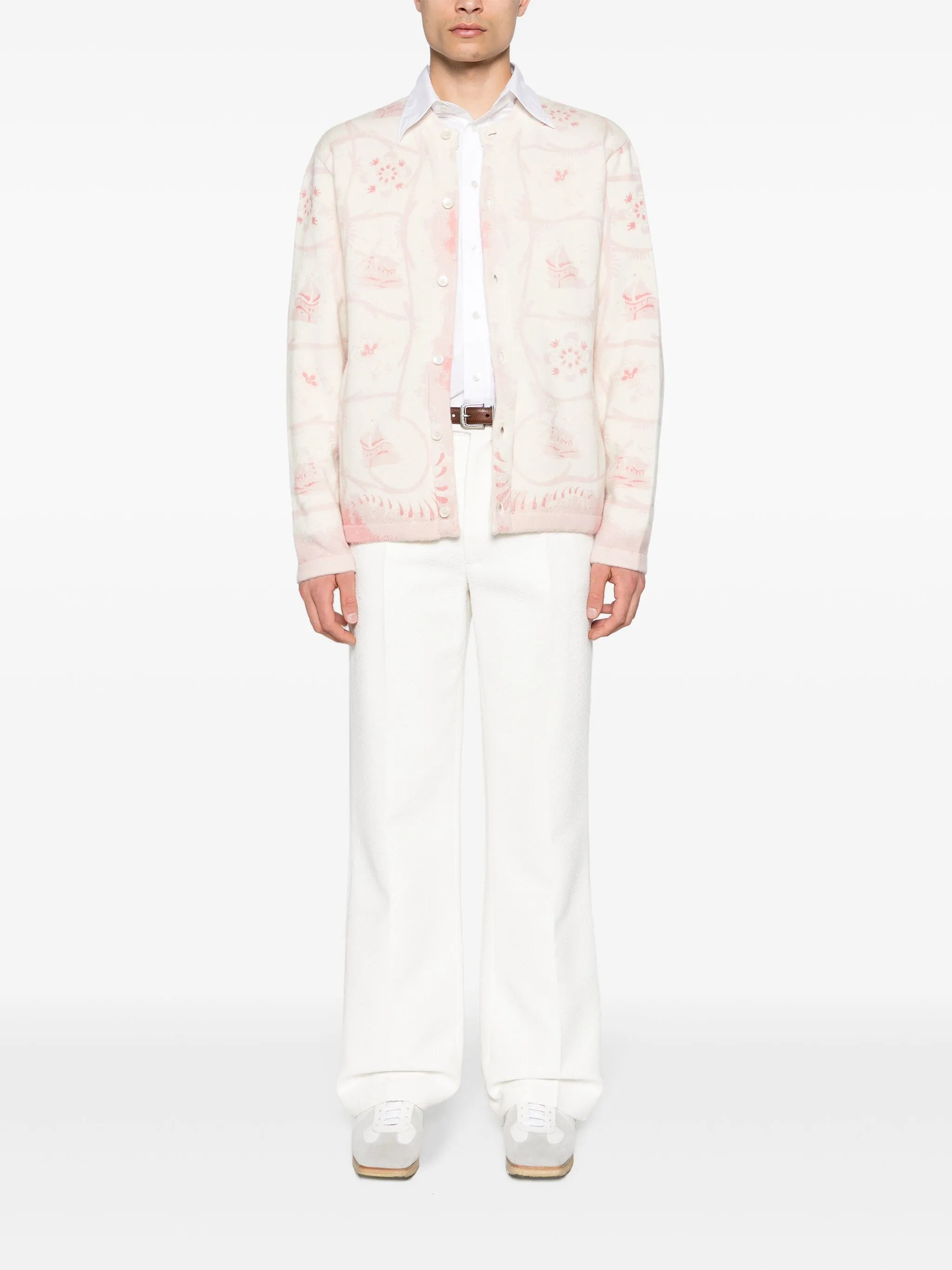 Printed Mill cashmere cardigan