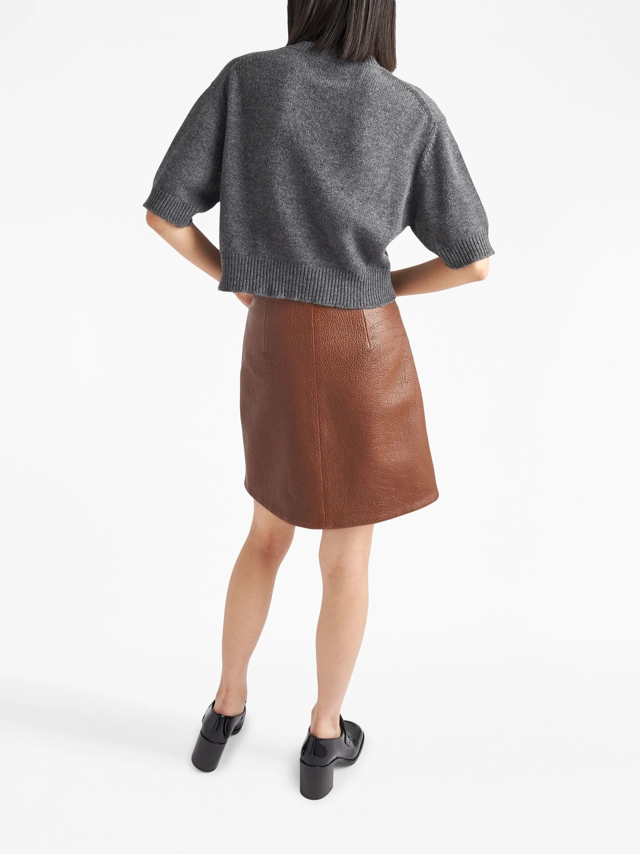 logo-intarsia cropped wool sweater