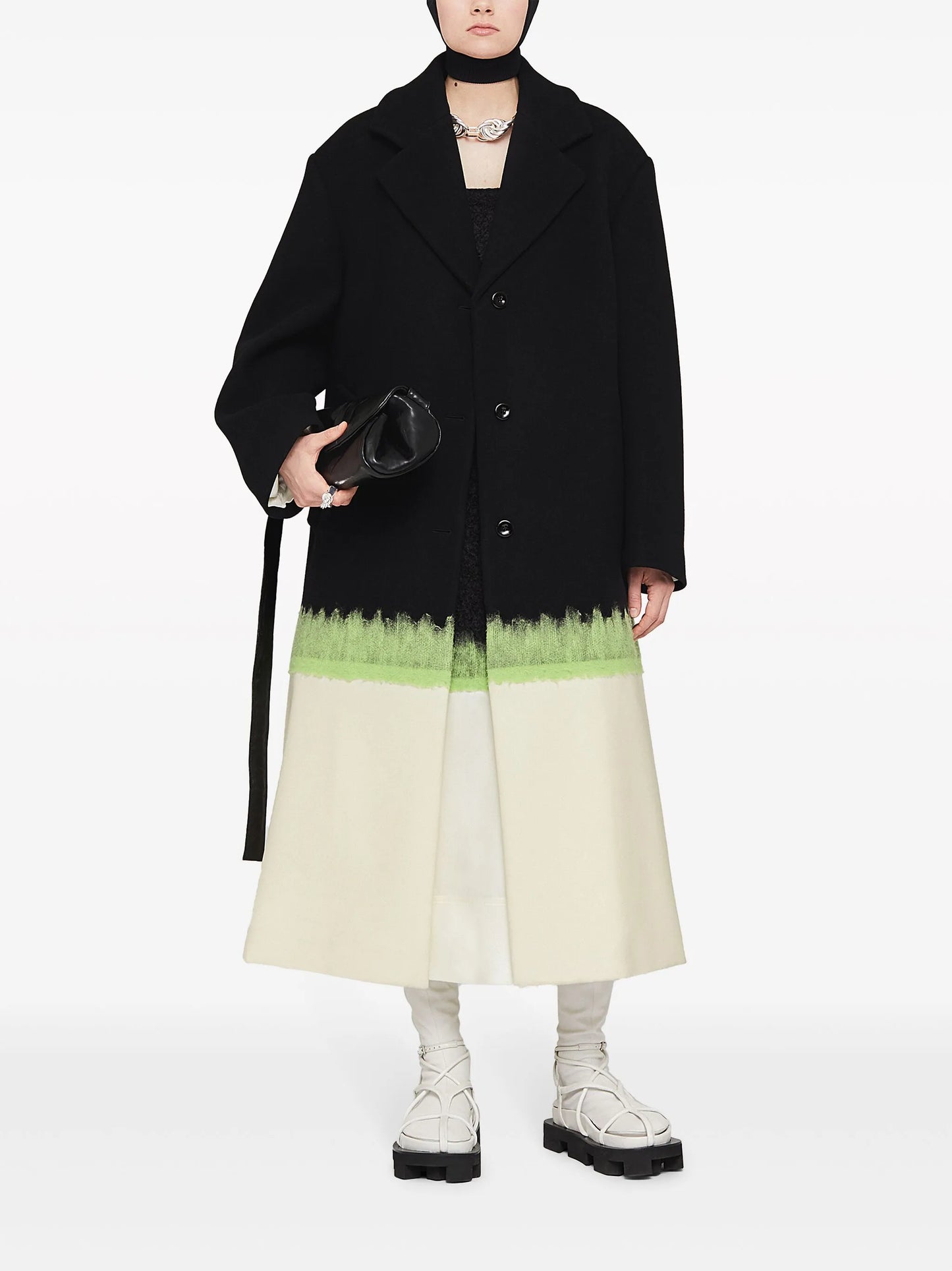single-breasted virgin wool coat