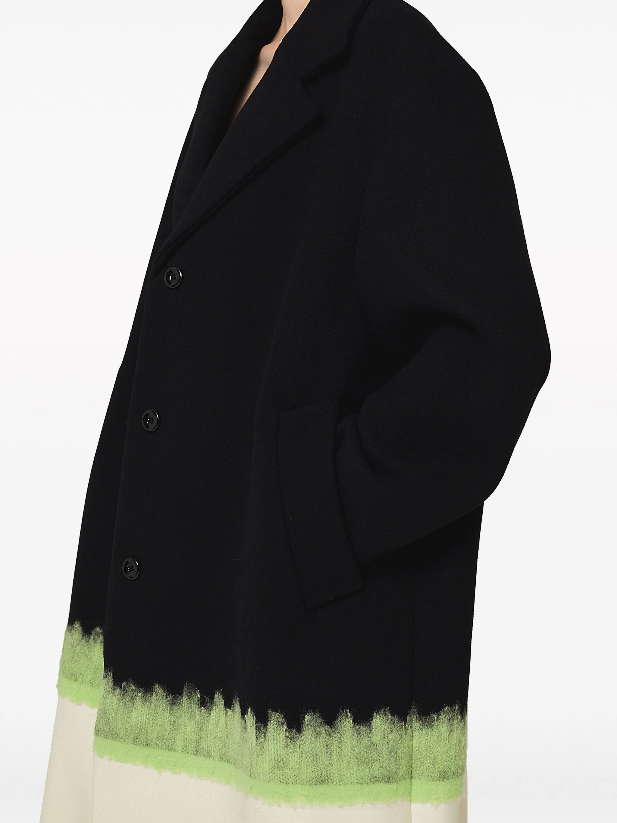 single-breasted virgin wool coat