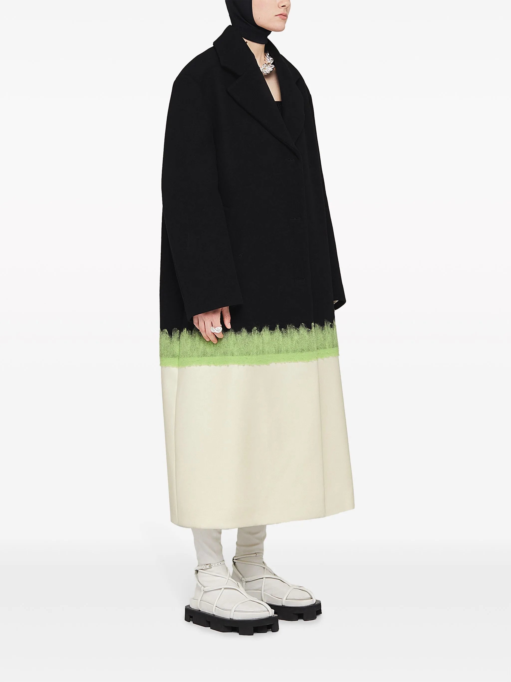 single-breasted virgin wool coat