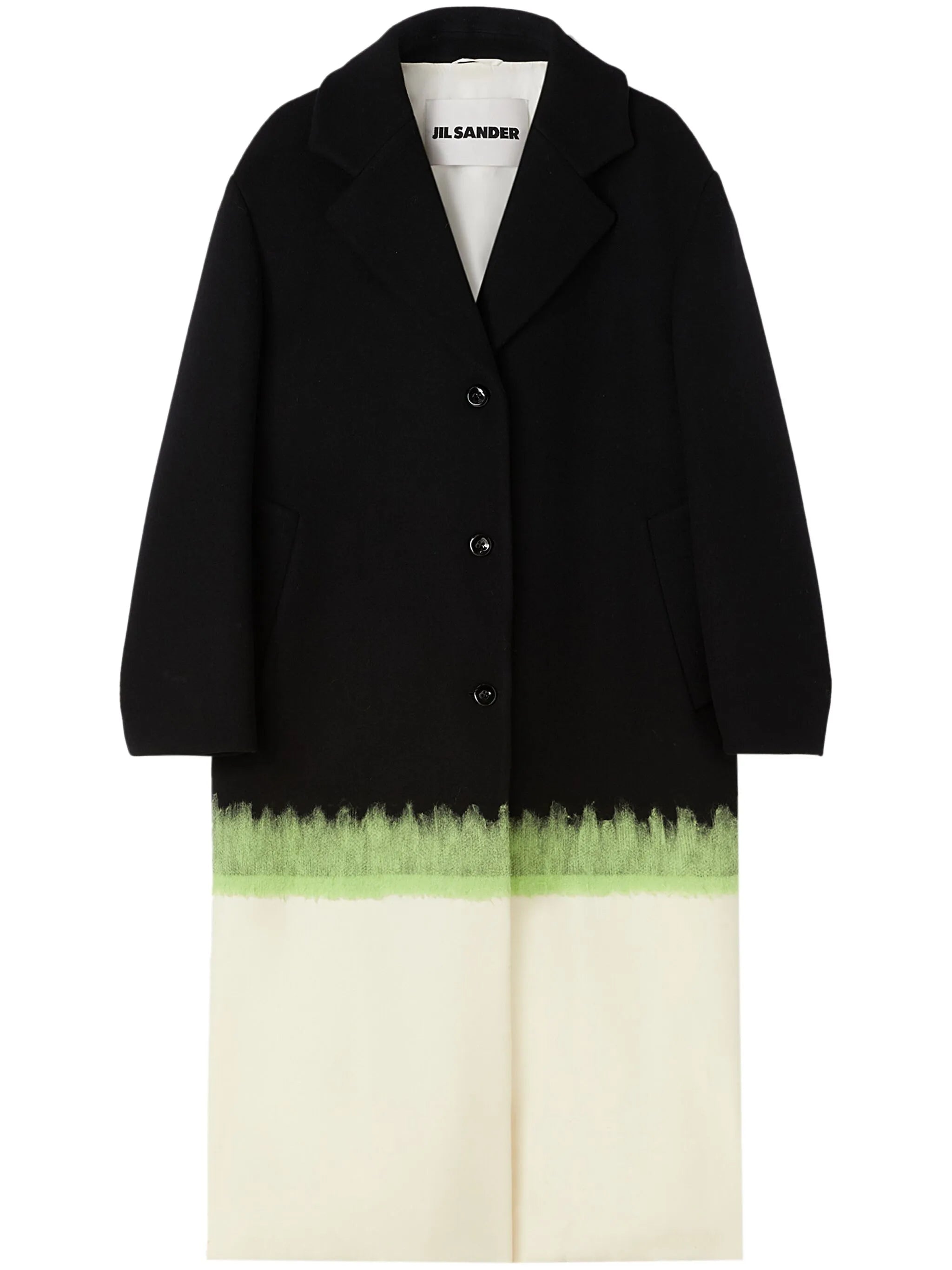 single-breasted virgin wool coat