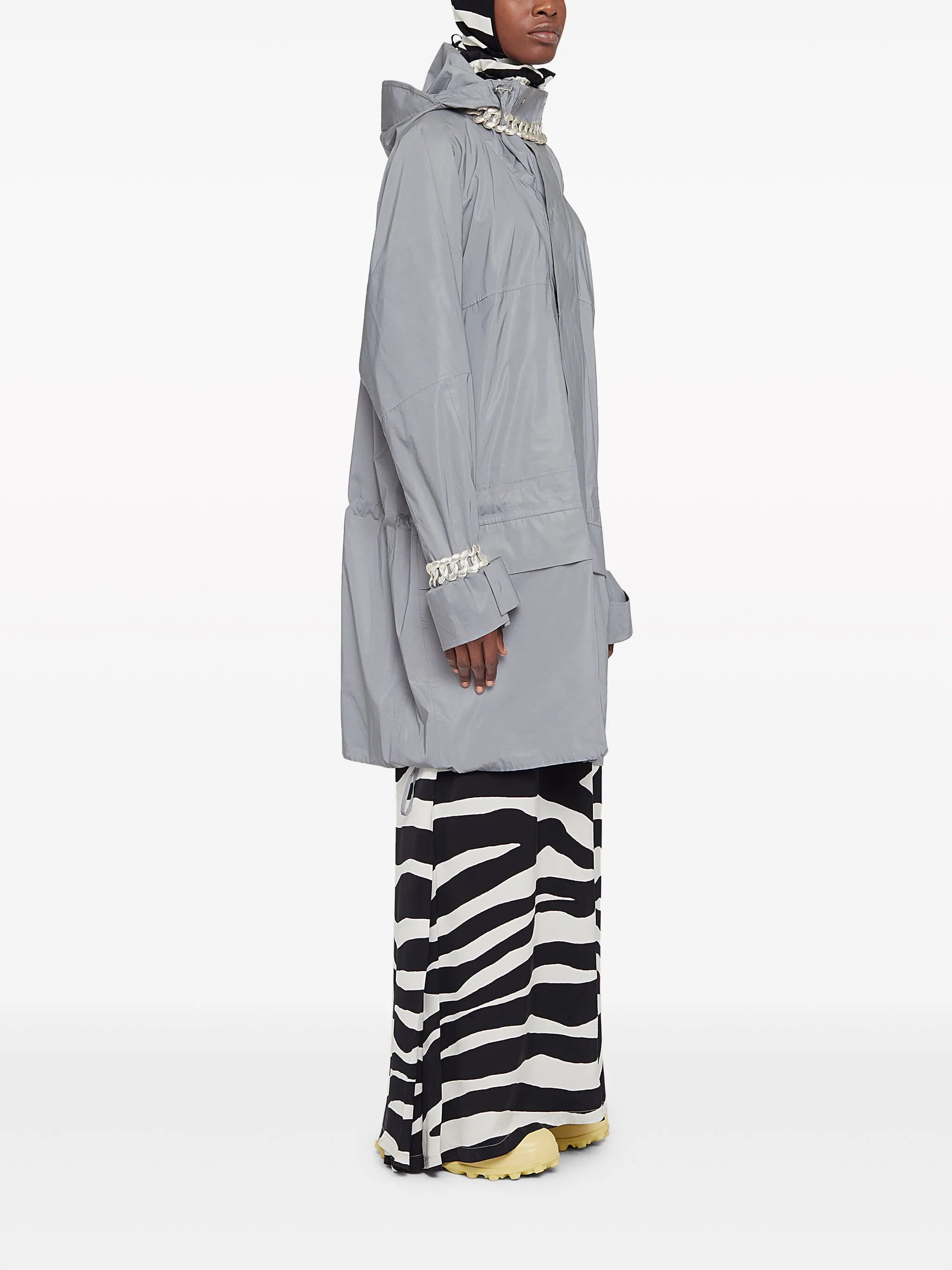 mid-length rain coat