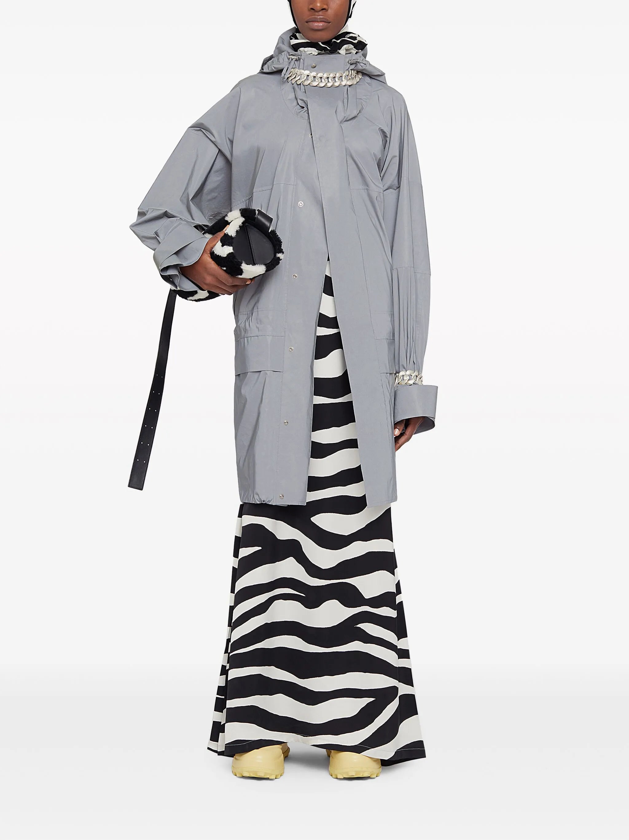 mid-length rain coat