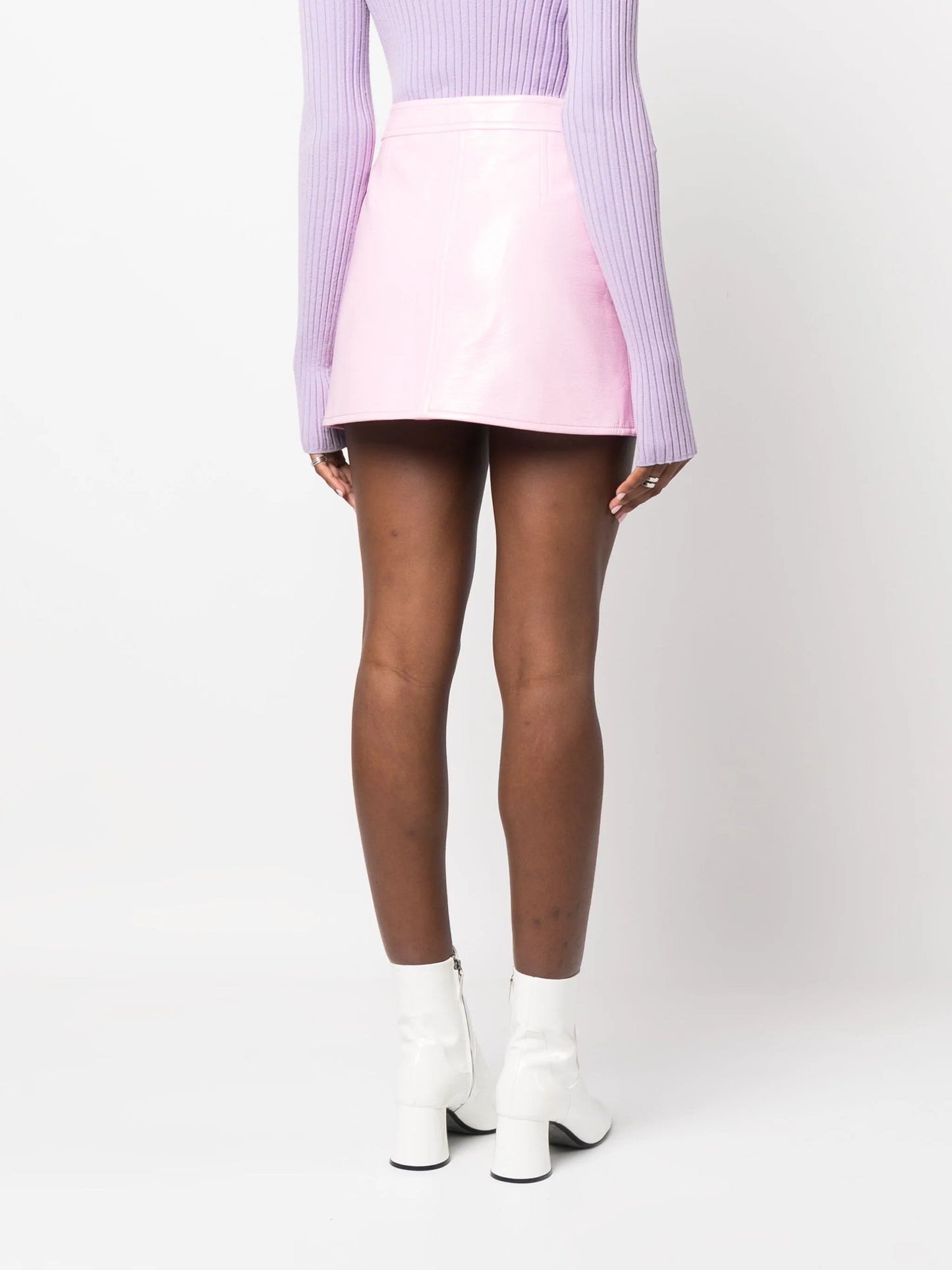 Reedition Vinyl mini skirt