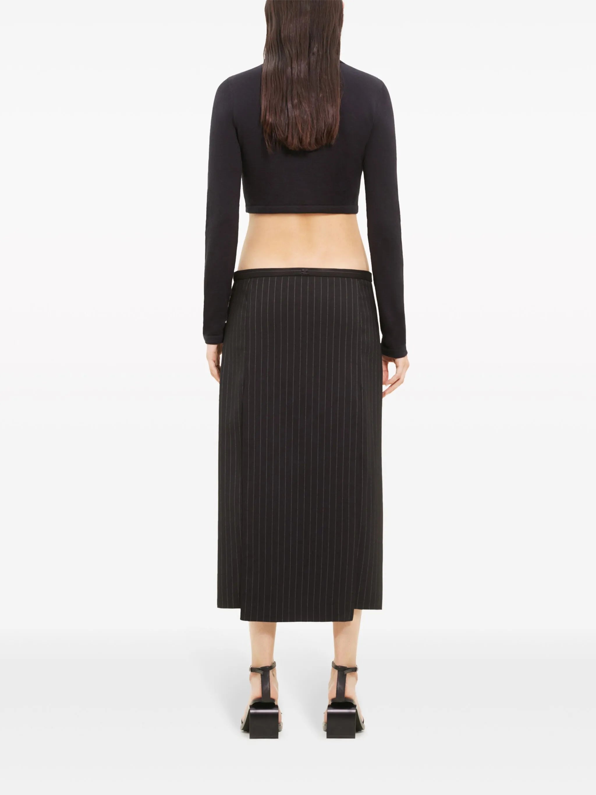 cropped fine-knit cardigan