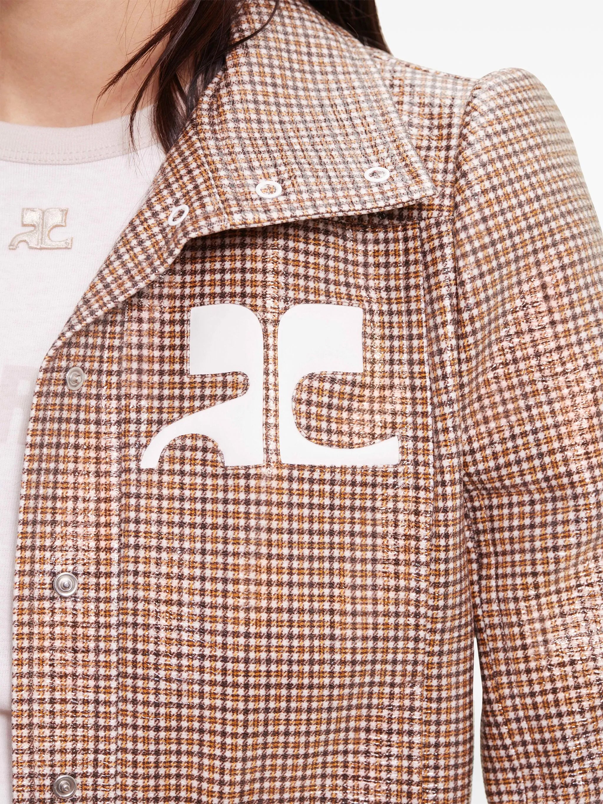 Reedition checked vinyl jacket