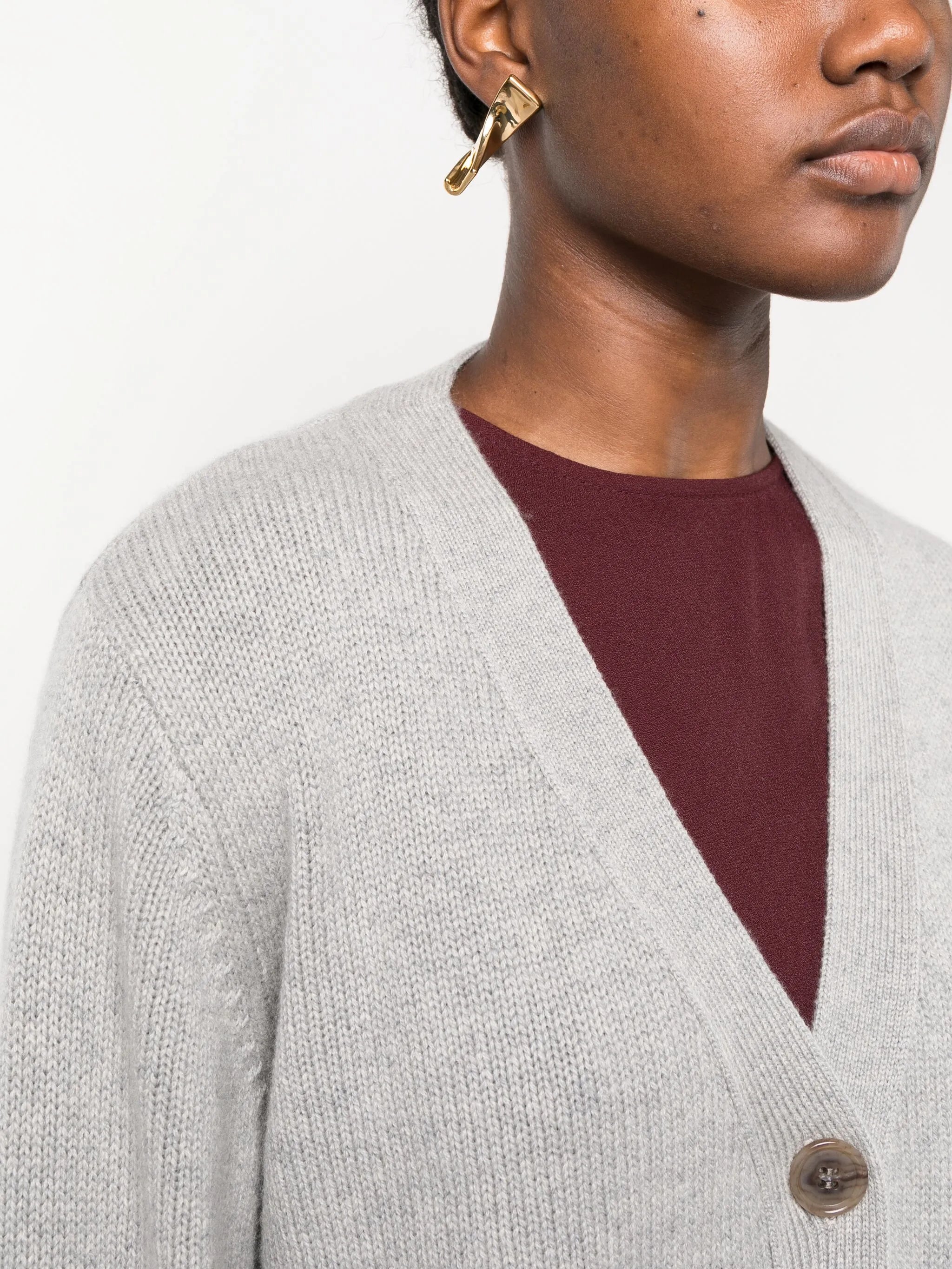 V-neck cashmere cardigan