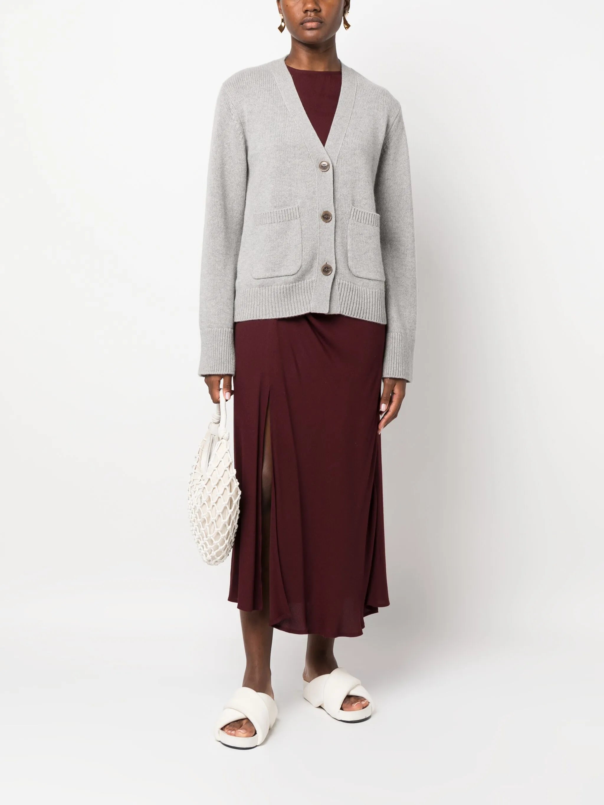 V-neck cashmere cardigan