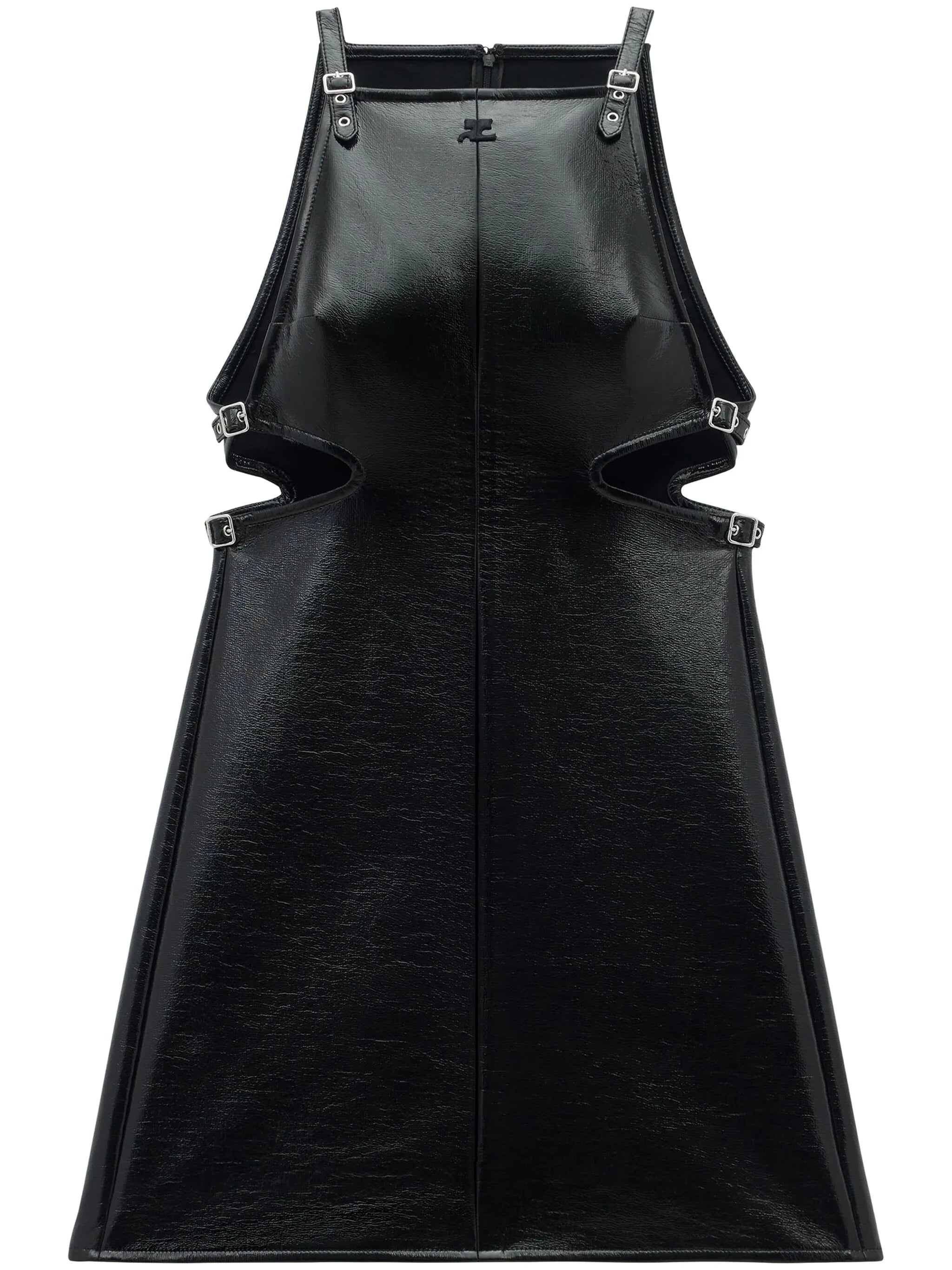Slash Buckle sleeveless minidress