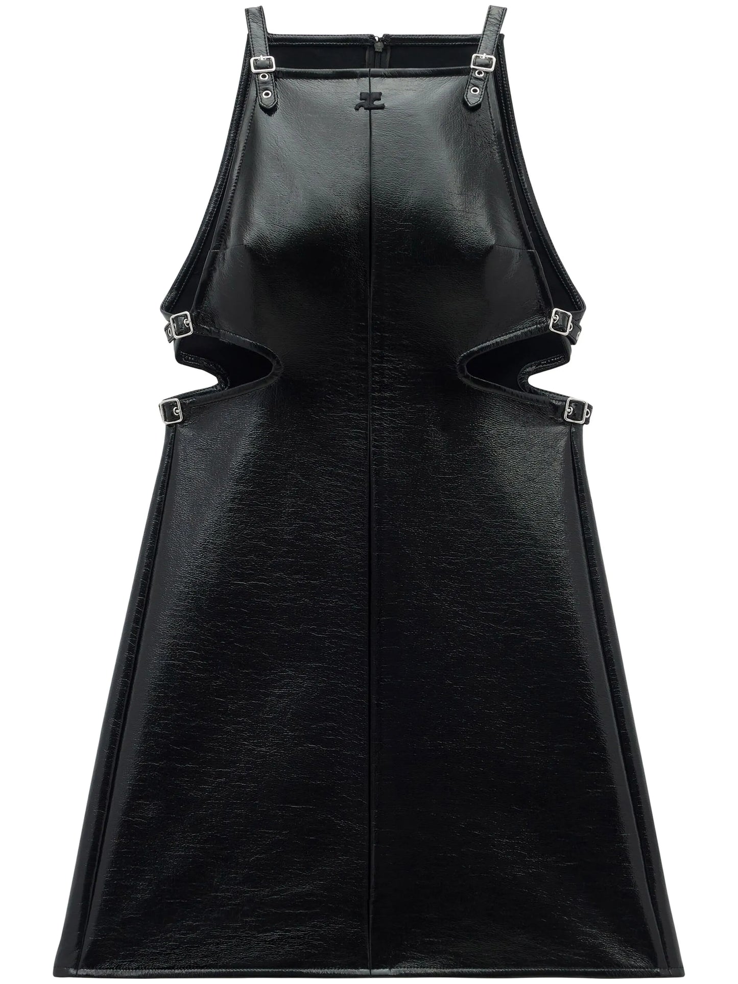 Slash Buckle sleeveless minidress