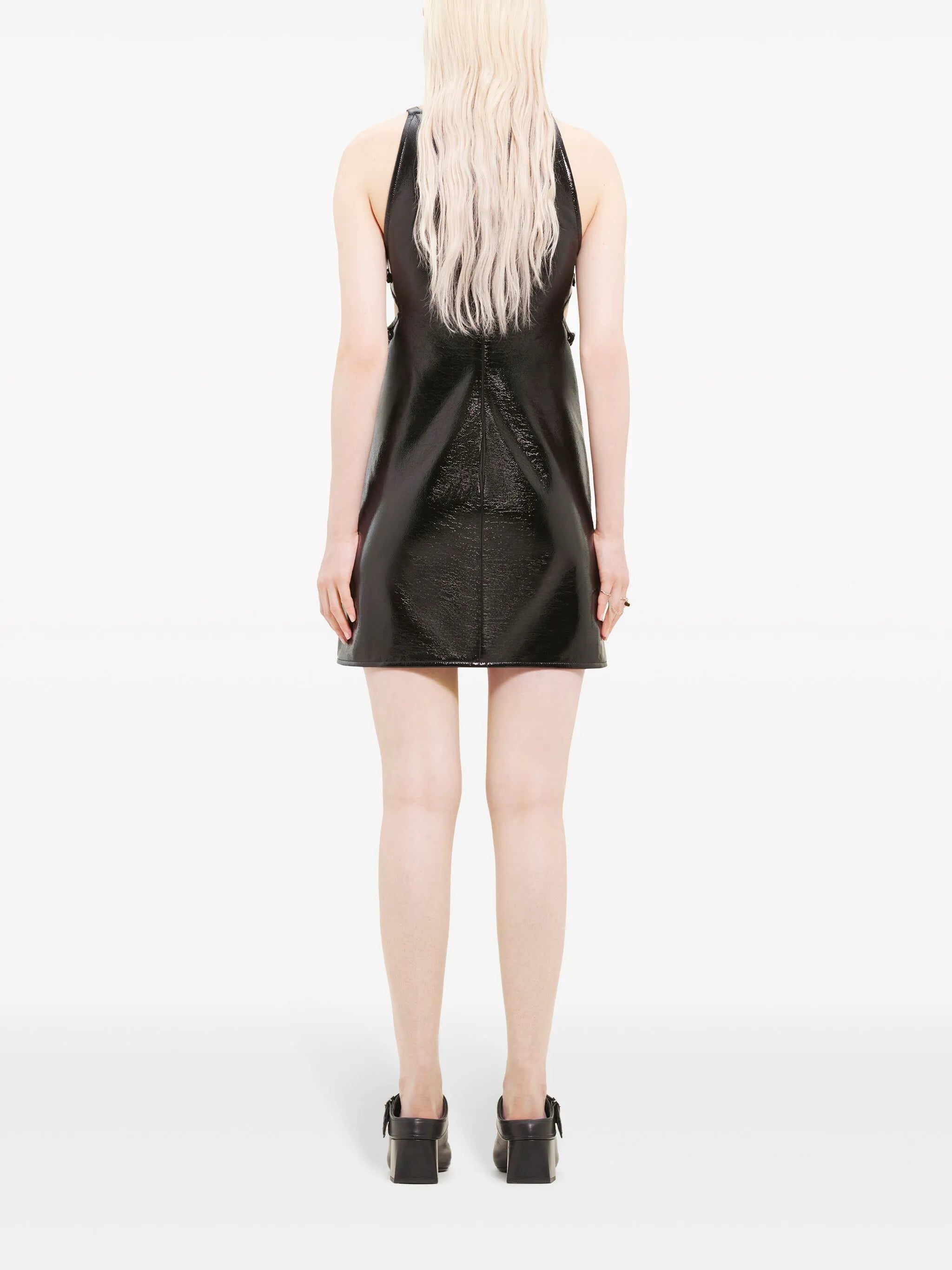 Slash Buckle sleeveless minidress