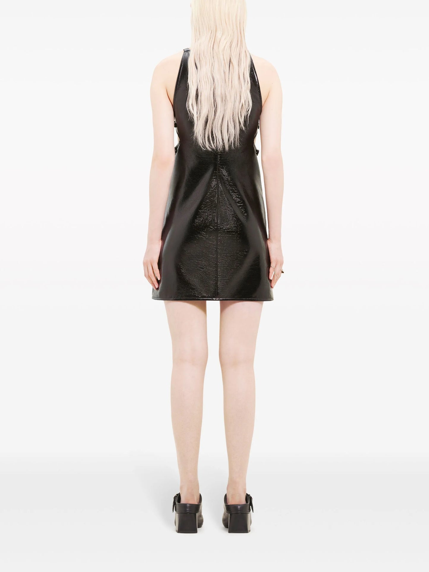 Slash Buckle sleeveless minidress