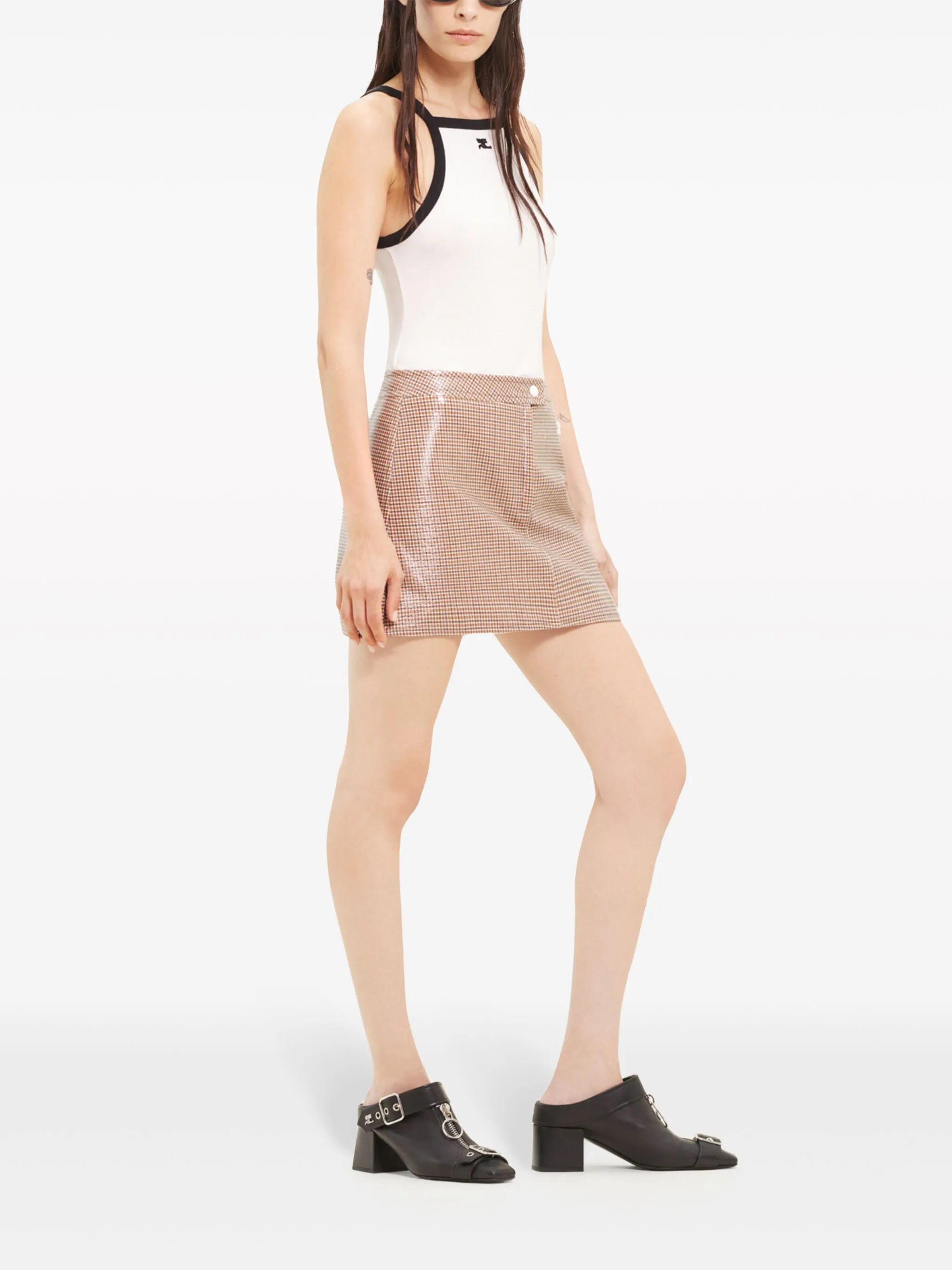 Buckle cotton tank top